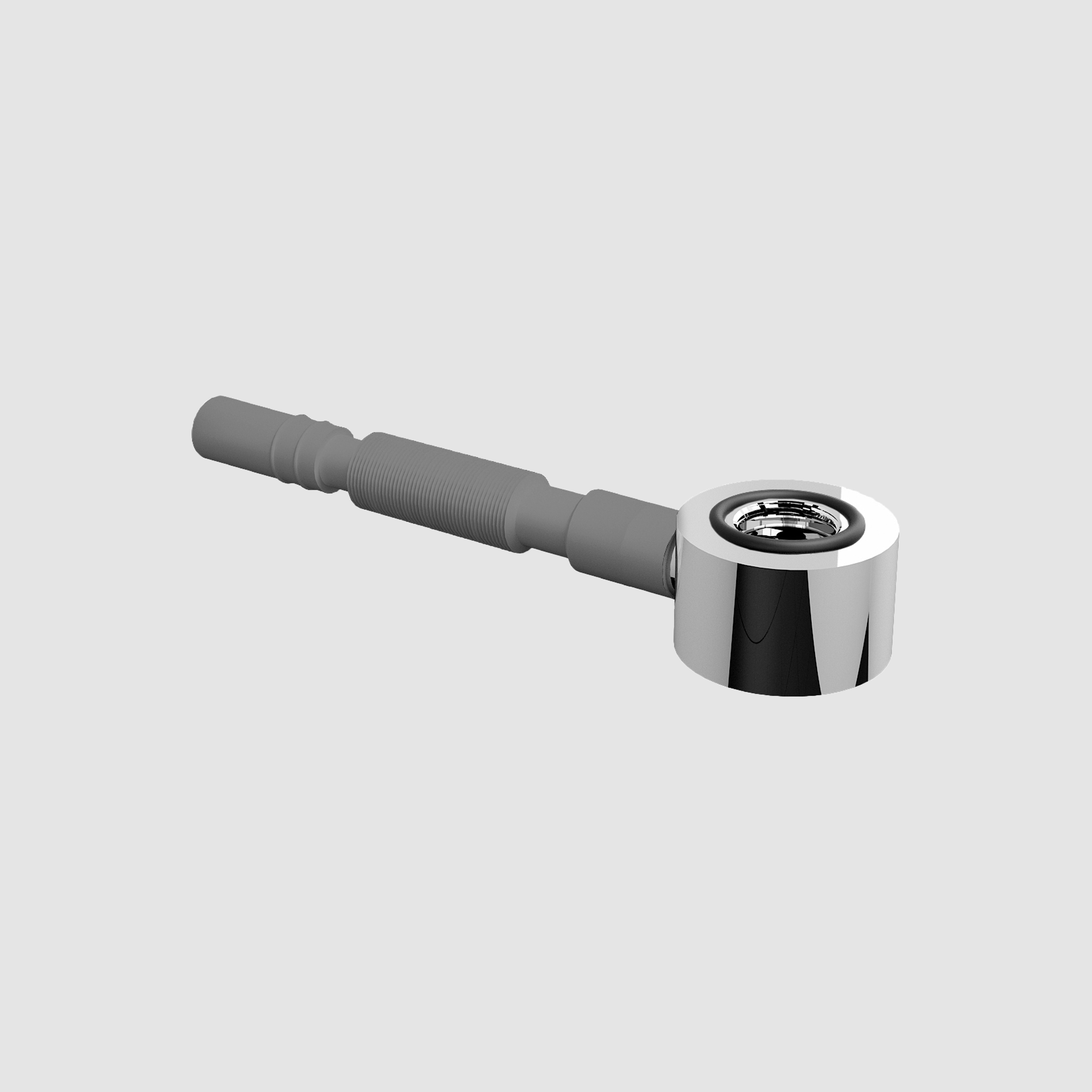 meubelsifon, verchroomd ABS, met flexibele afvoerslang, universeel toepasbaar