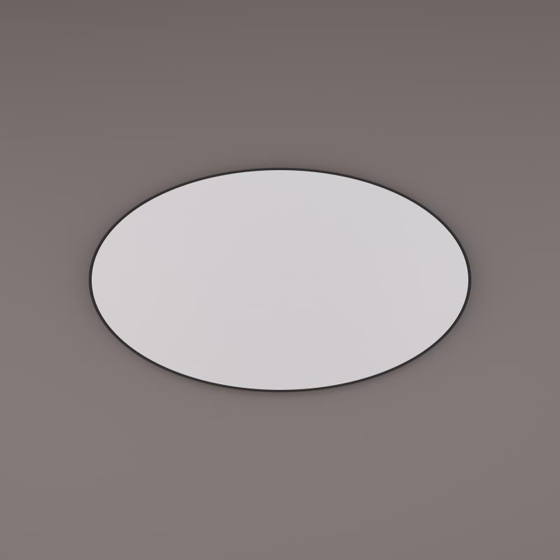 HIPP-Design SPV 8500 BLI spiegel ovaal 100x60 cm — Mat zwart industrieel frame
