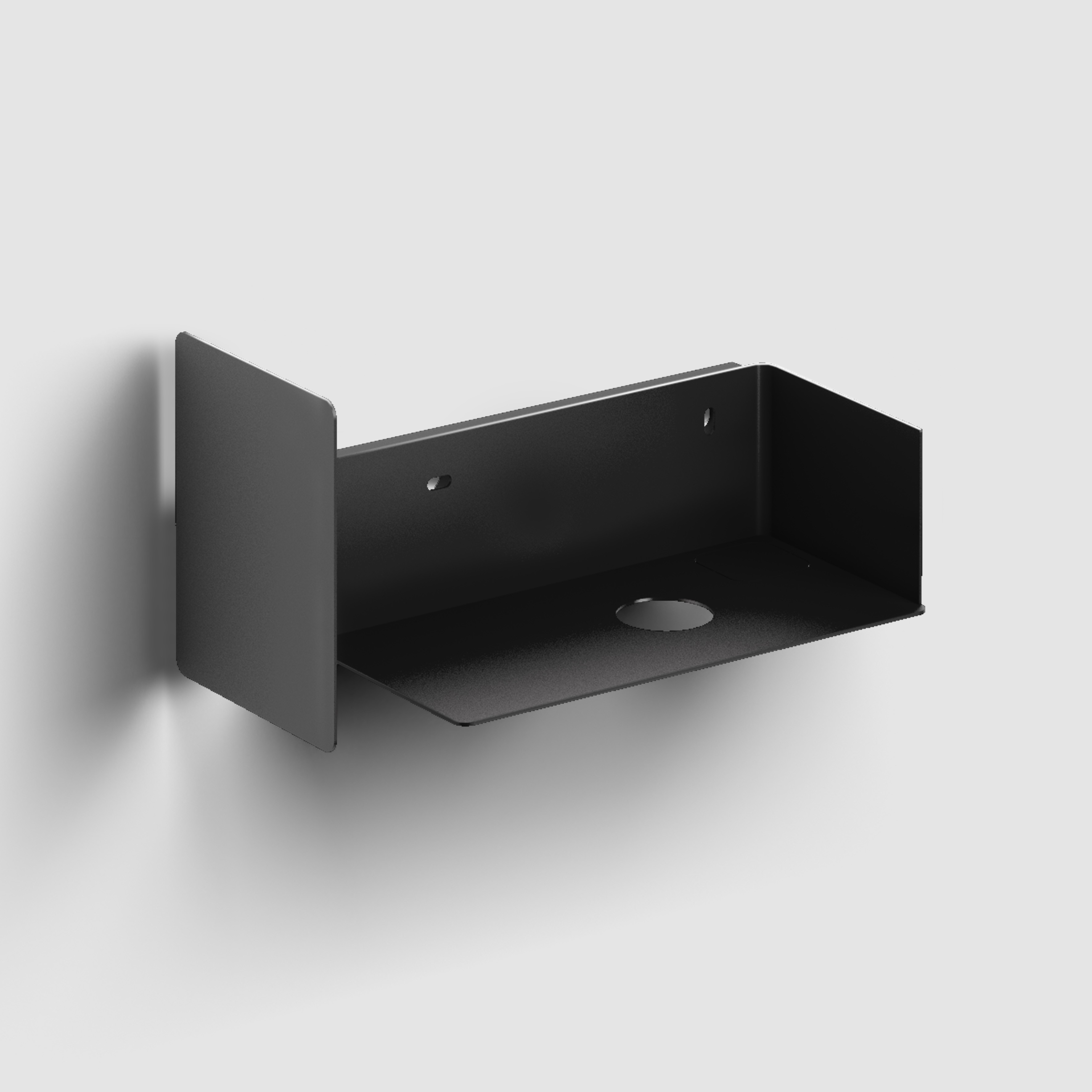 open kast met handdoekhouder t.b.v. New Flush 3 rechts, zwart gepoedercoat rvs
