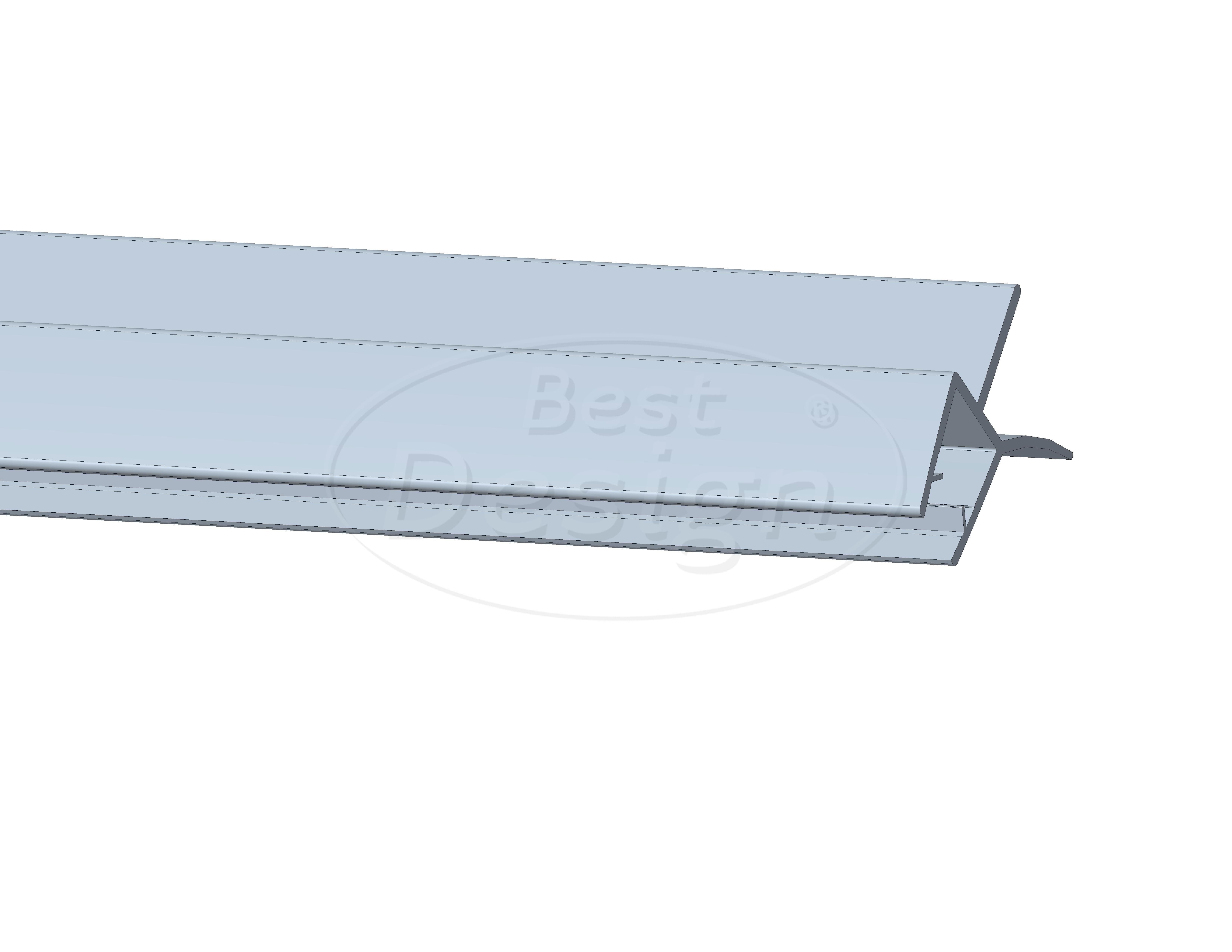 Best-Design afsluitstrip onderkant voor "Baron" Nisdeur" nr: 04
