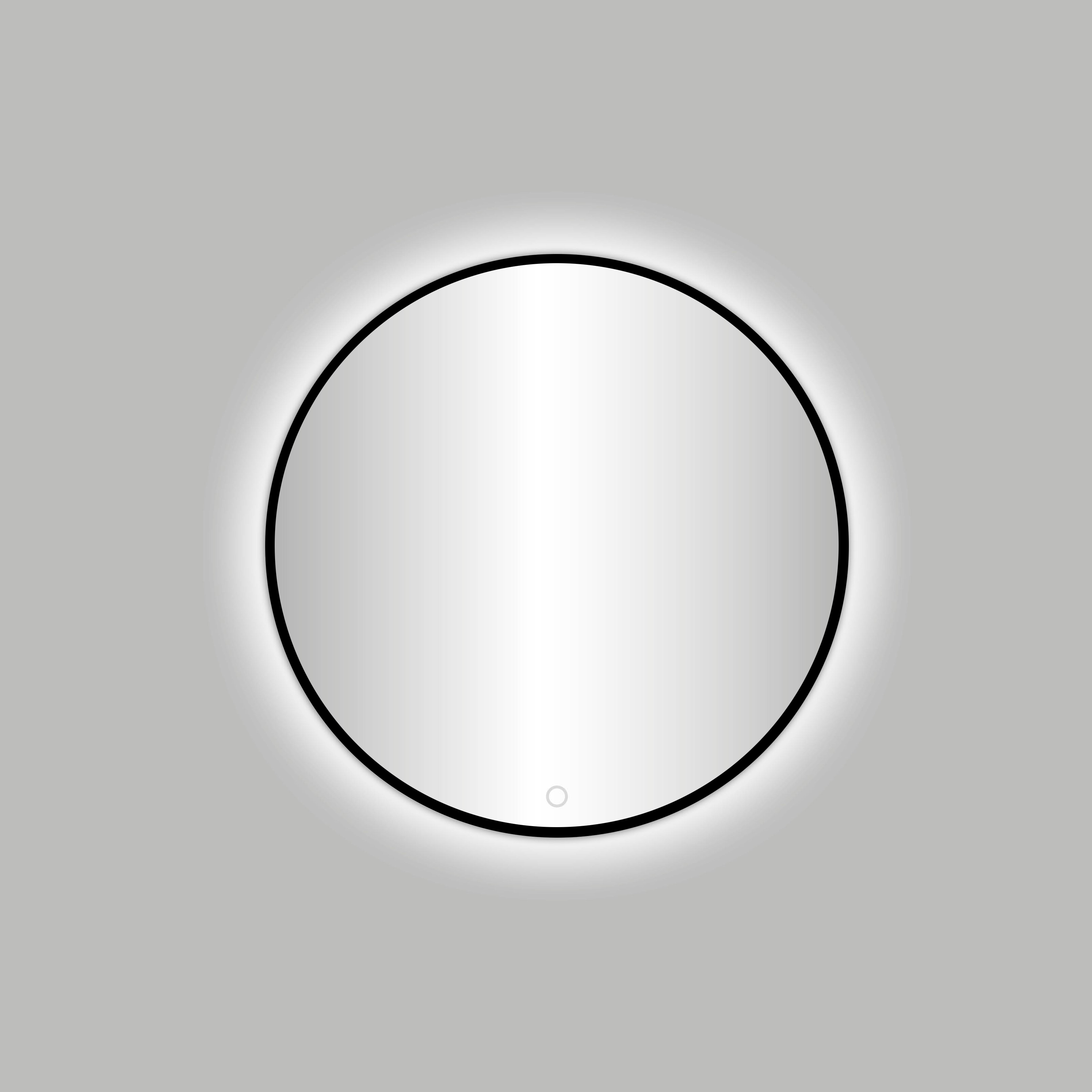 Best-Design Nero "Venetië" ronde spiegel incl.led verlichting Ø60cm mat-zwart