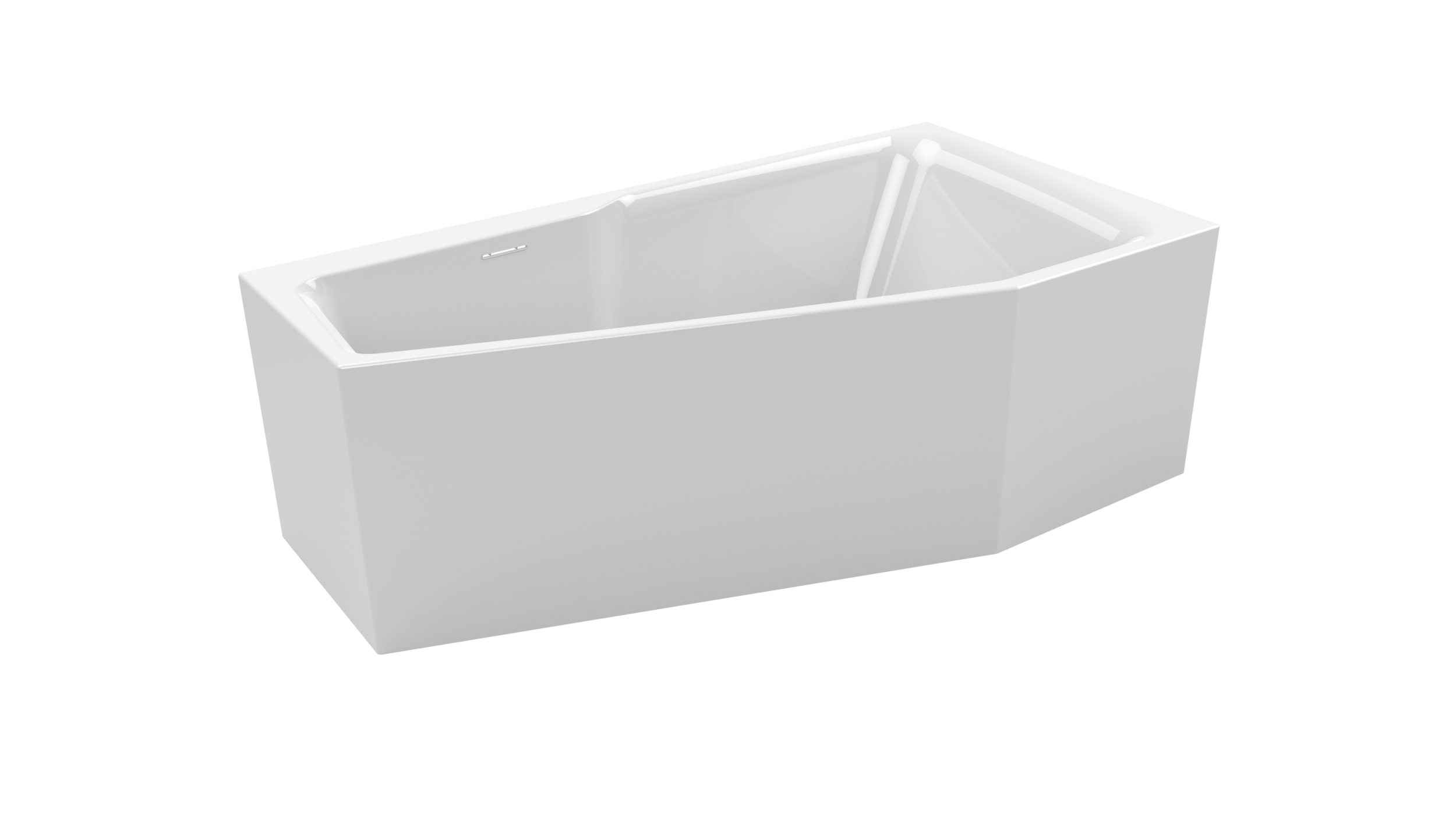 Riho Rethink Space Plug & Play vrijstaand bad 160x75x62 cm glanzend wit
