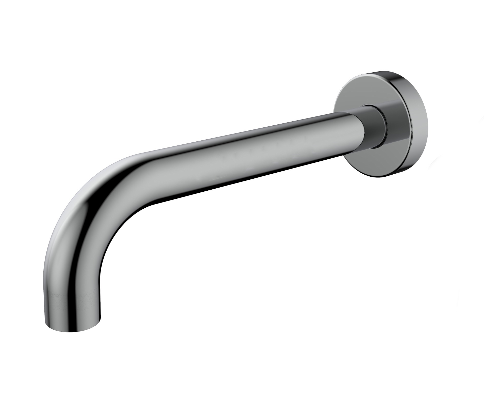 Best-Design Chrome 90° muuruitloop met rozet 1/2"x 21 cm chroom