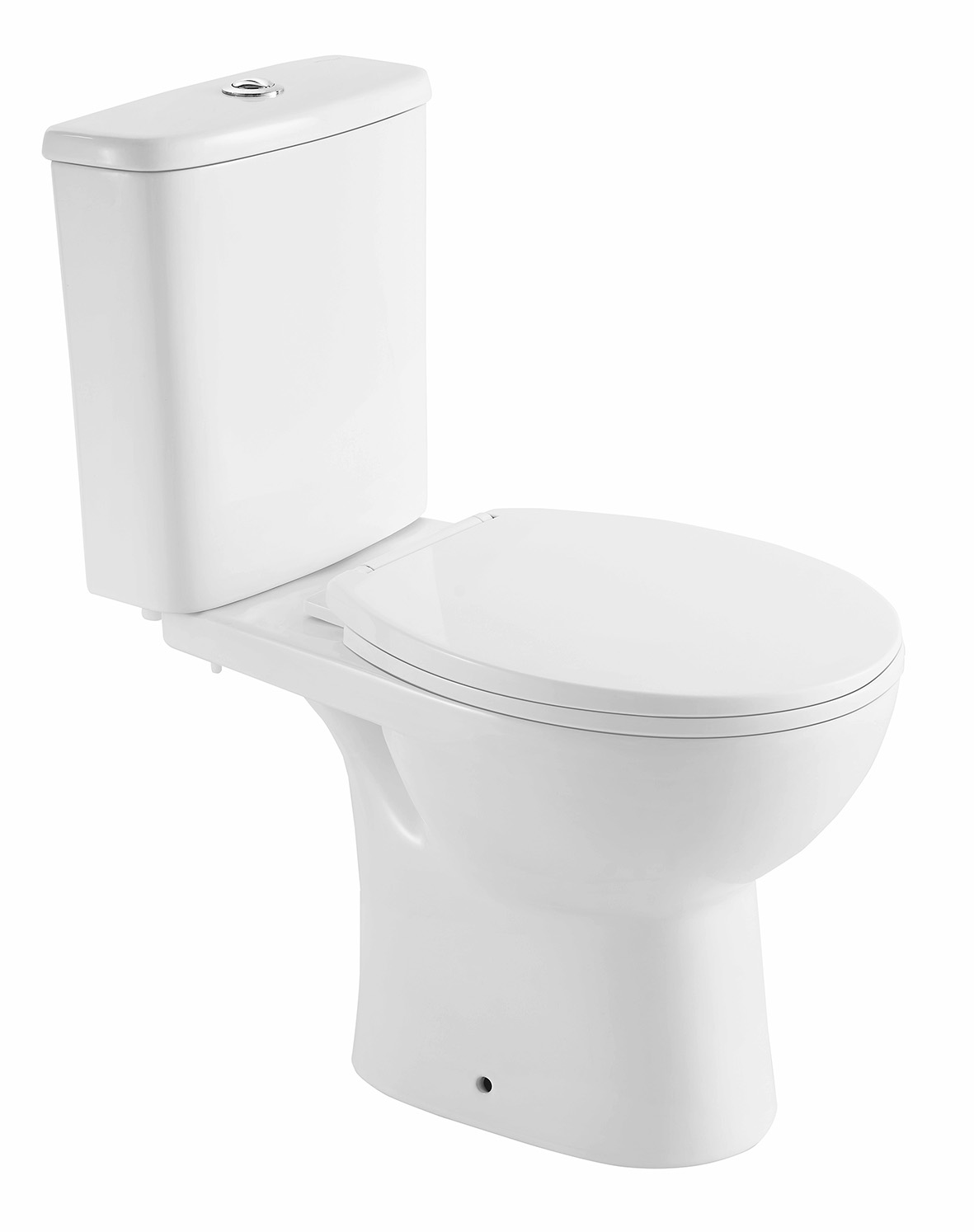 Duoblok toilet staand rimless AO met toiletzitting glans wit