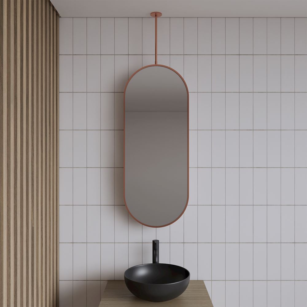 Spiegel Halo Koper Rosé 40 x 90 cm