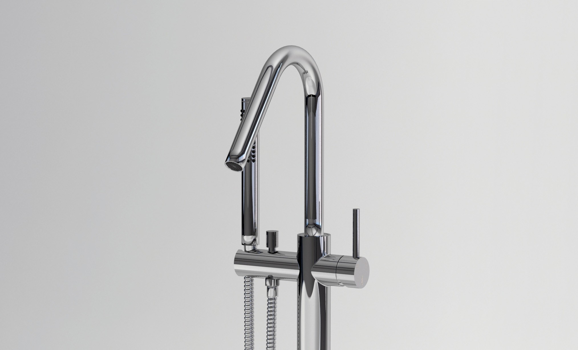 Xo vrijstaande badmengkraan type 7, met handdouche