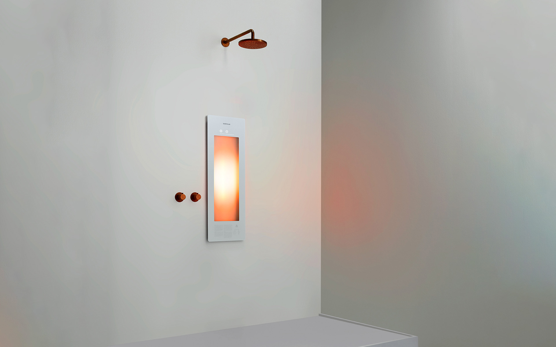 Zonnedouche Round Plus Small — inbouw — White