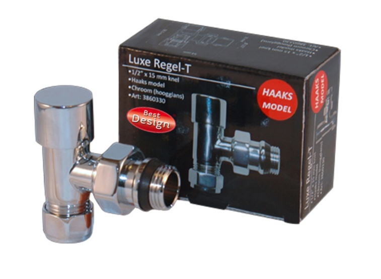 Best-Design luxe "Regel-T (voetventiel) haaks" 1/2''x15mm