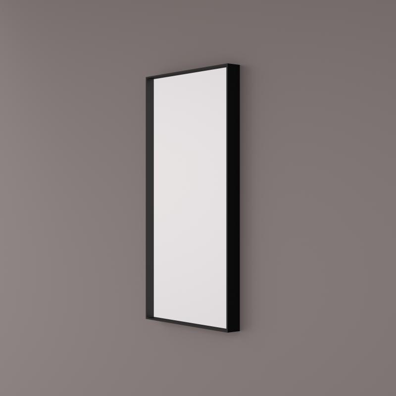 HIPP-Design SPV 9280 BLI toilet spiegel rechthoekig 35x80 cm — Mat zwart industrieel frame
