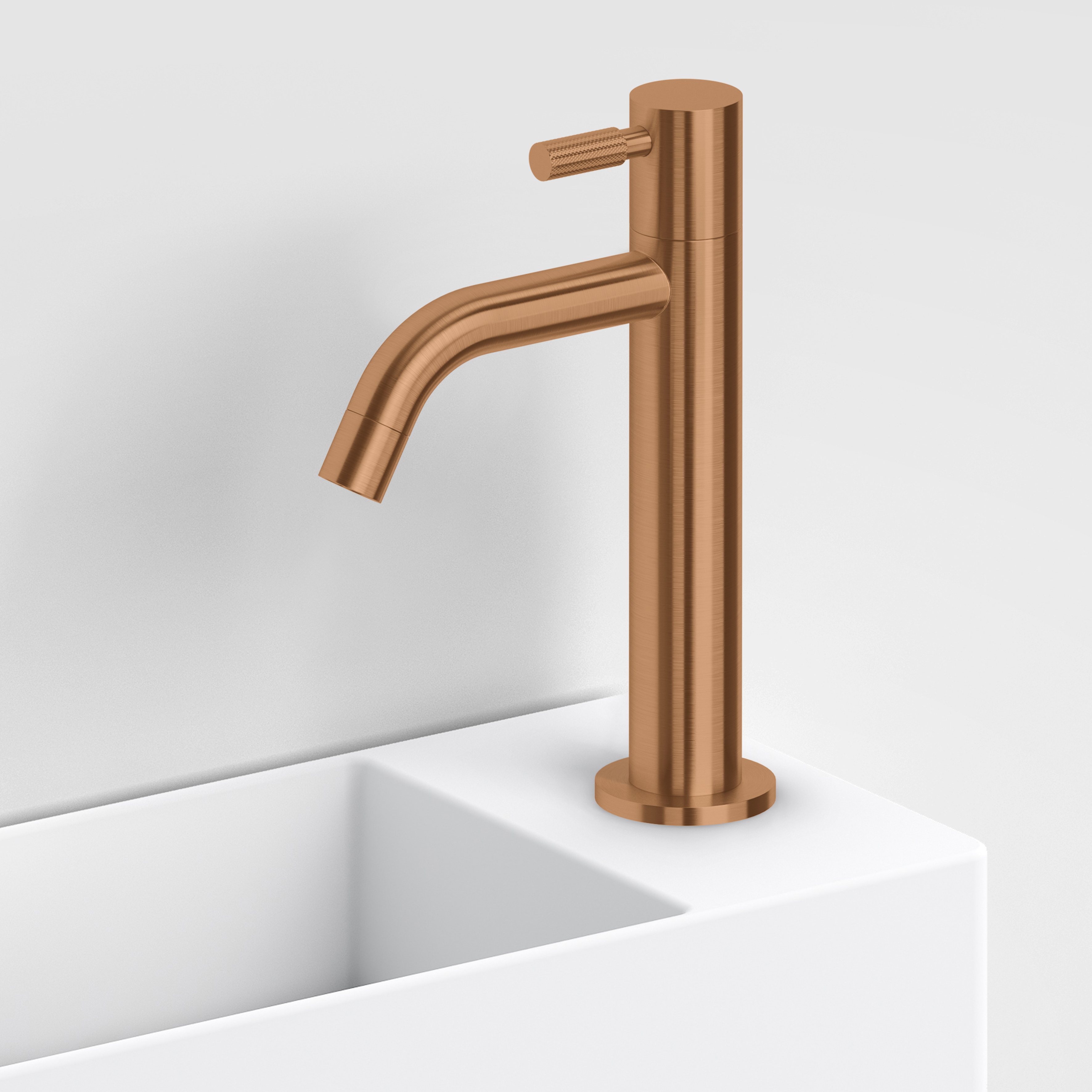 Freddo 2 fonteinkraan, hoge versie, brons geborsteld PVD, met anti-vingerafdruk coating