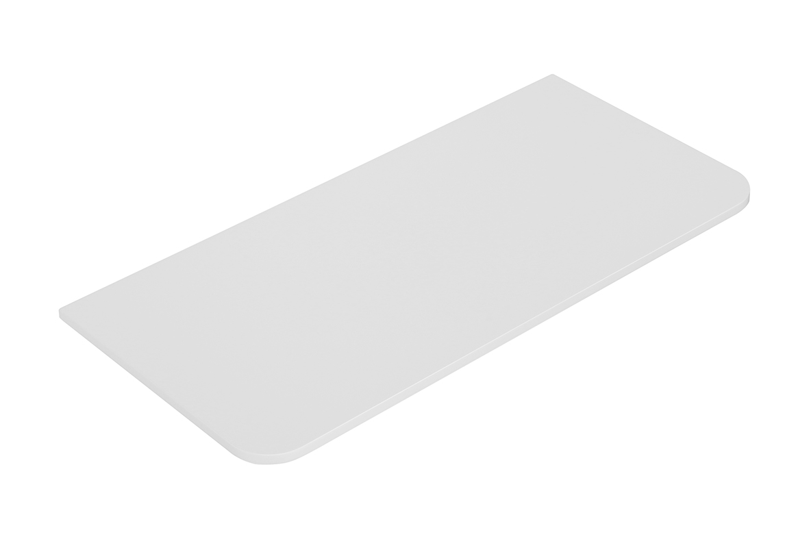 Novira topblad afgeronde hoeken 120 x 48 cm mat wit