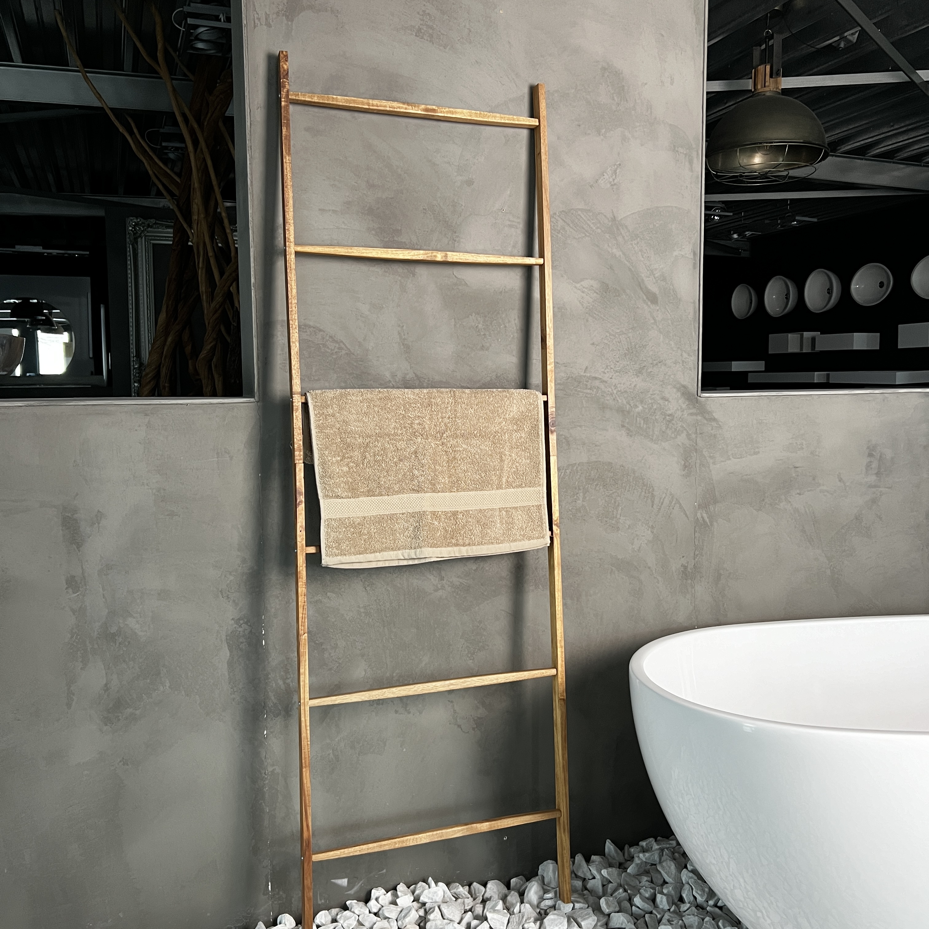 Handdoekrek 170 x 55 cm (staand model) Acacia Hout