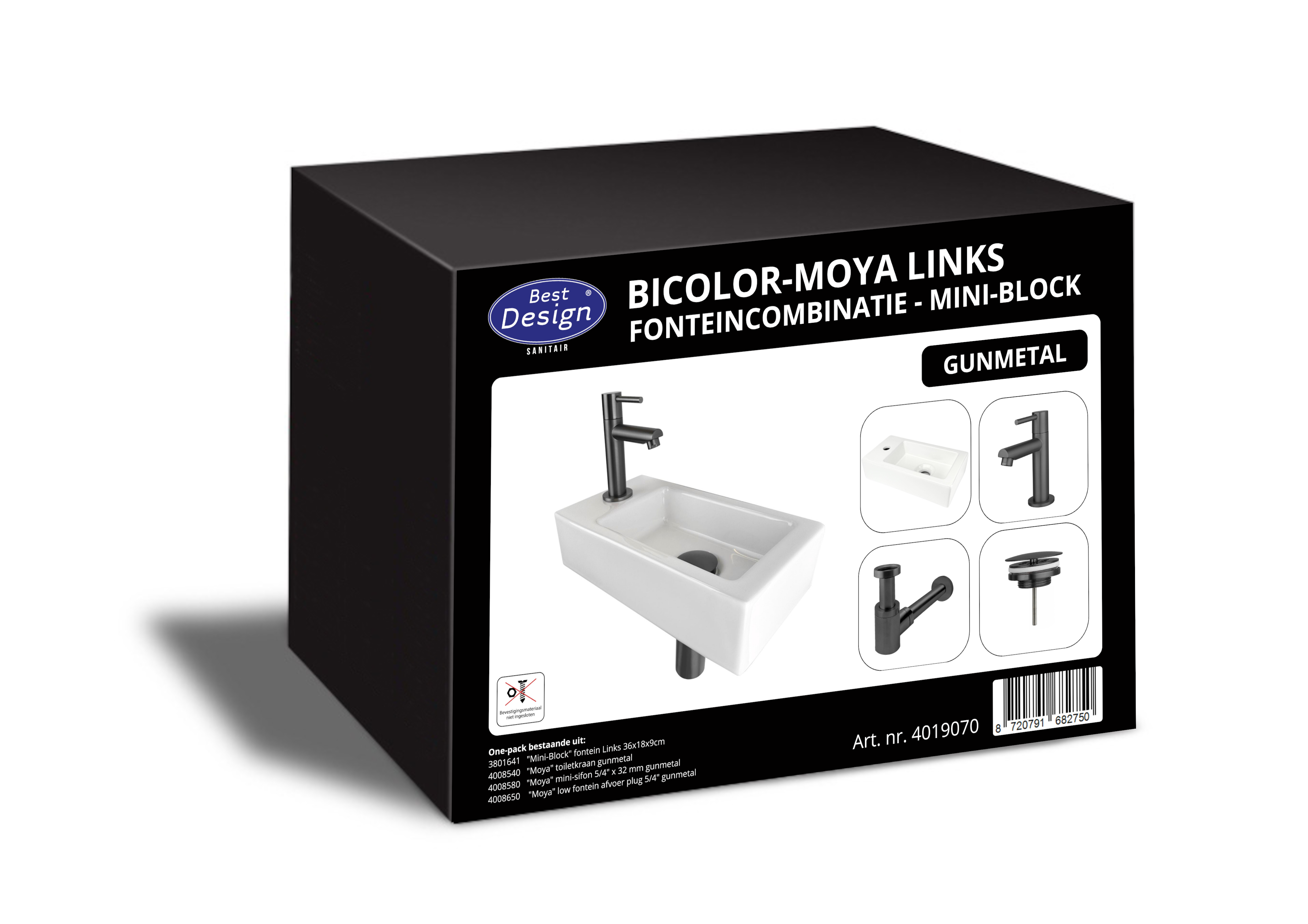 Best-Design "One Pack" fonteincombinatie "Bicolor-Moya" Mini-Block Links