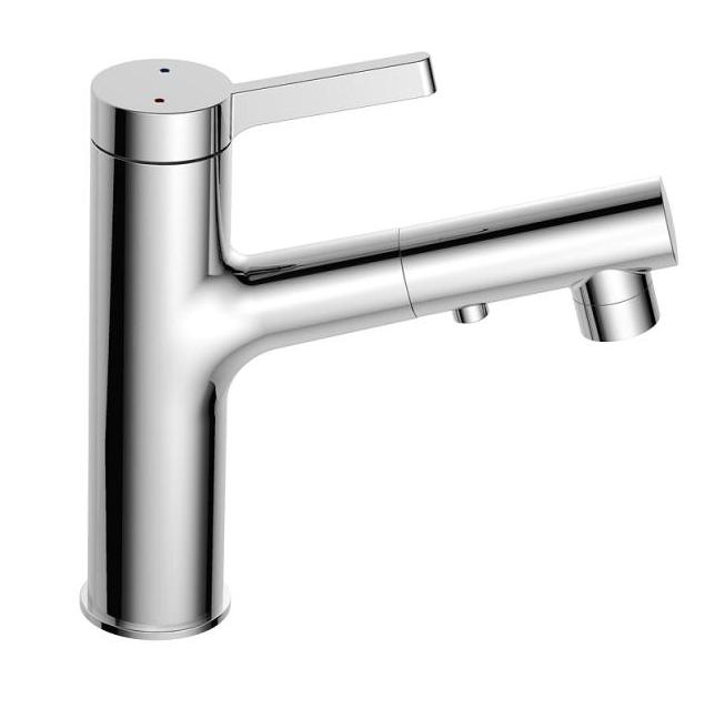 Best-Design Chrome "Asproli" wastafelmengkraan met uittrekbare sproeiuitloop