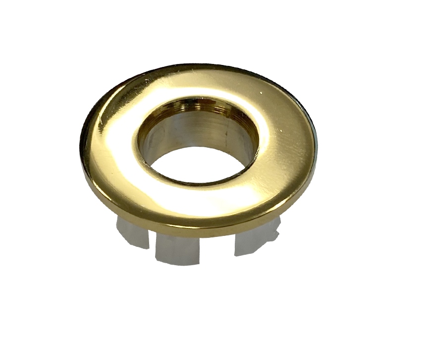 Best-Design "Nancy" Glans-Goud inzet/overloop ring (open) tbv.wastafel/kom