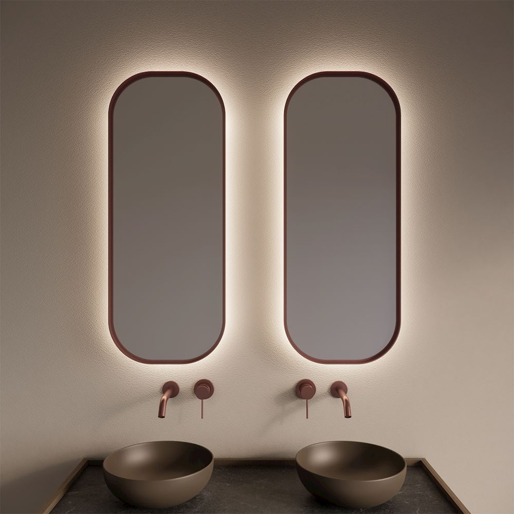 Spiegel Plato Koper Rosé 40 x 100 cm
