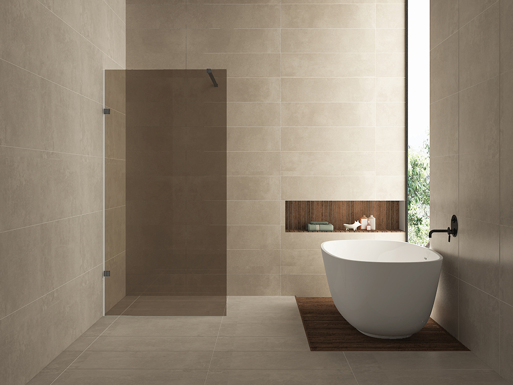 Less inloopdouche 1000 x 2000 x 8 mm nano vintage brons glas/gunmetal