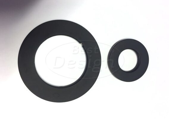 Best-Design set mat-zwarte sierringen (2 stuks) tbv. "Nero-Gless"