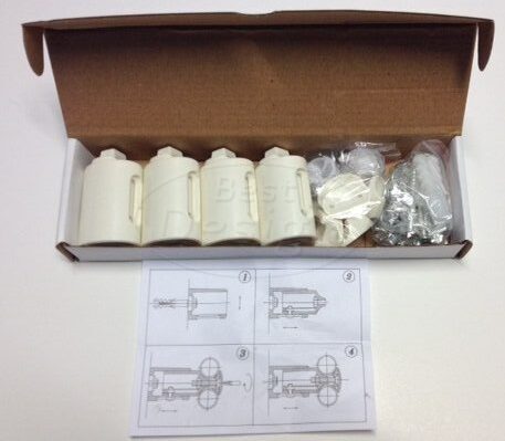 Best-Design service (ter vervanging) los bevestigingset tbv."Zero-White" Radiator