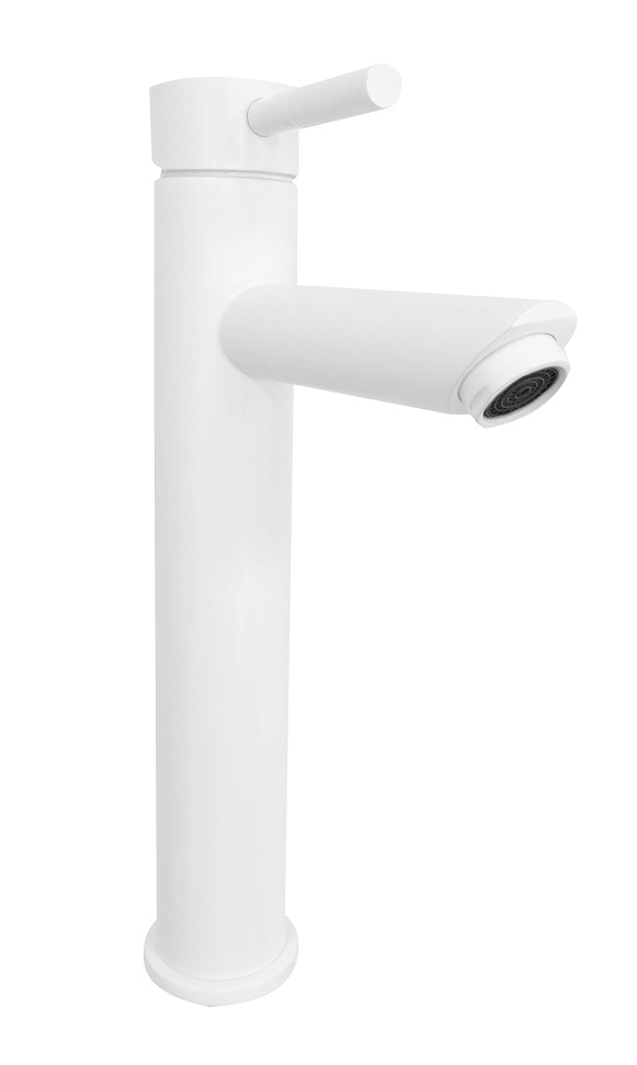 Best-Design "MotionXXL-White" hoge wastafelmengkraan RVS mat-wit