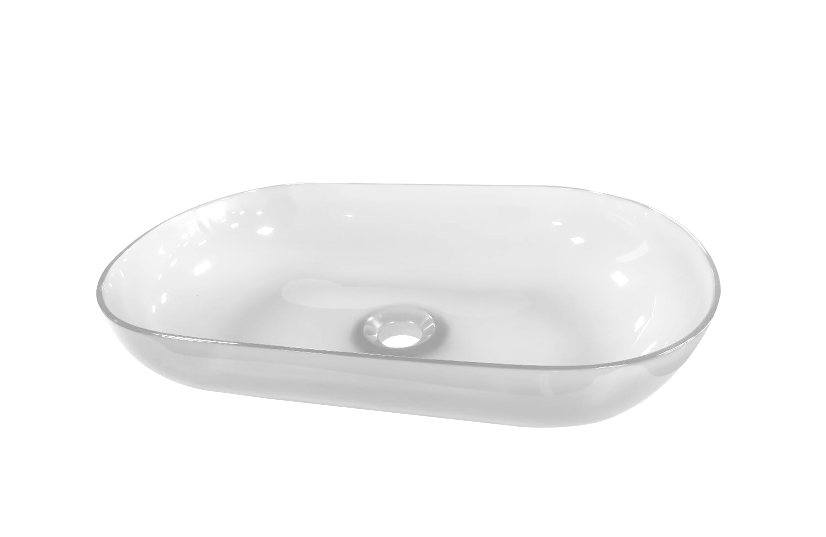 Best-Design Opbouw-Waskom Color "Transpa-Clear" 54x34x12cm