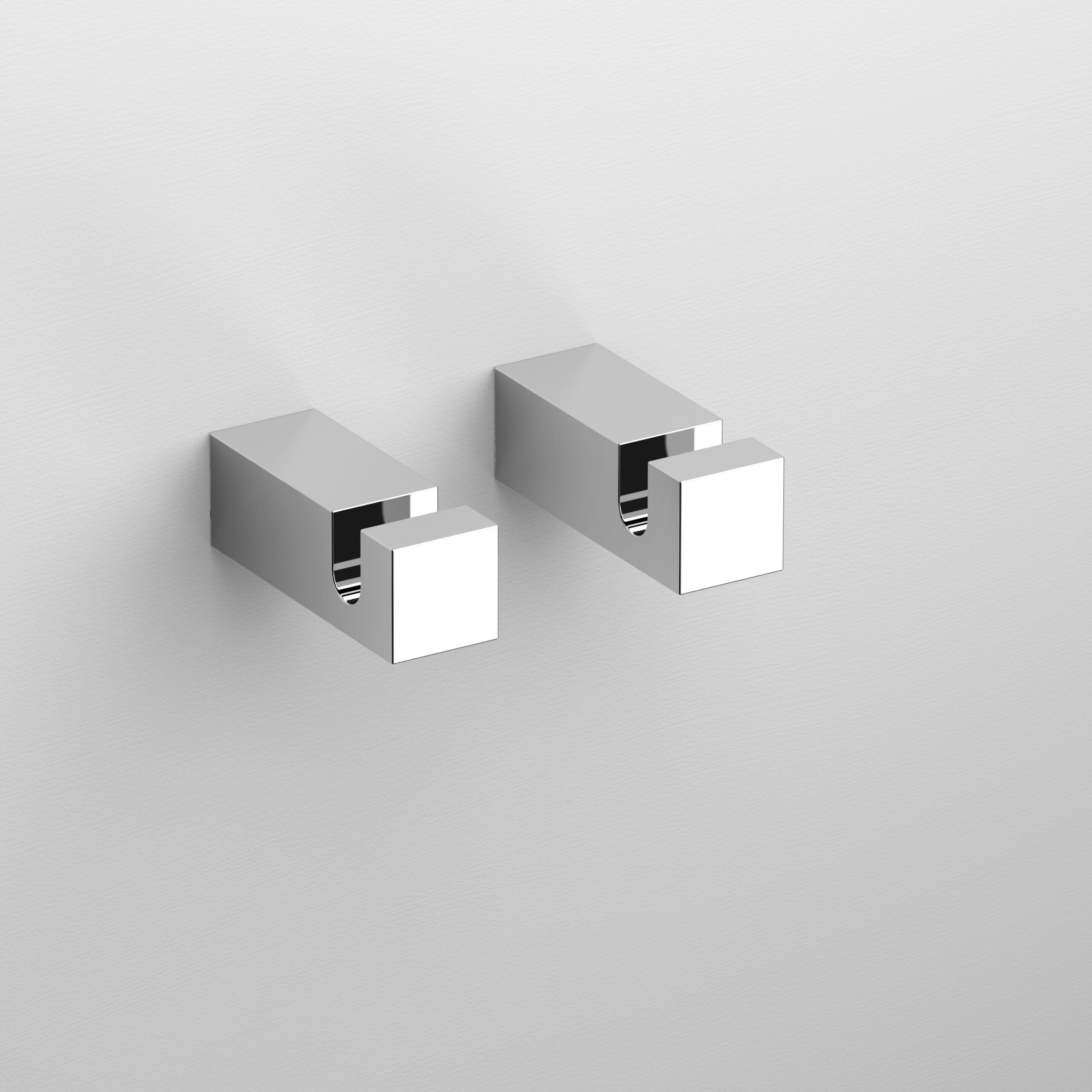 Quadria set à 2 kledinghaken 4cm, chroom