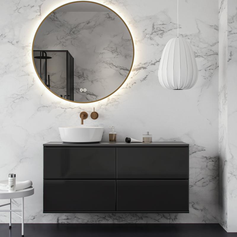 HIPP-Design SPV 13500 KOP spiegel rond 60x60 cm — PVD geborsteld koper