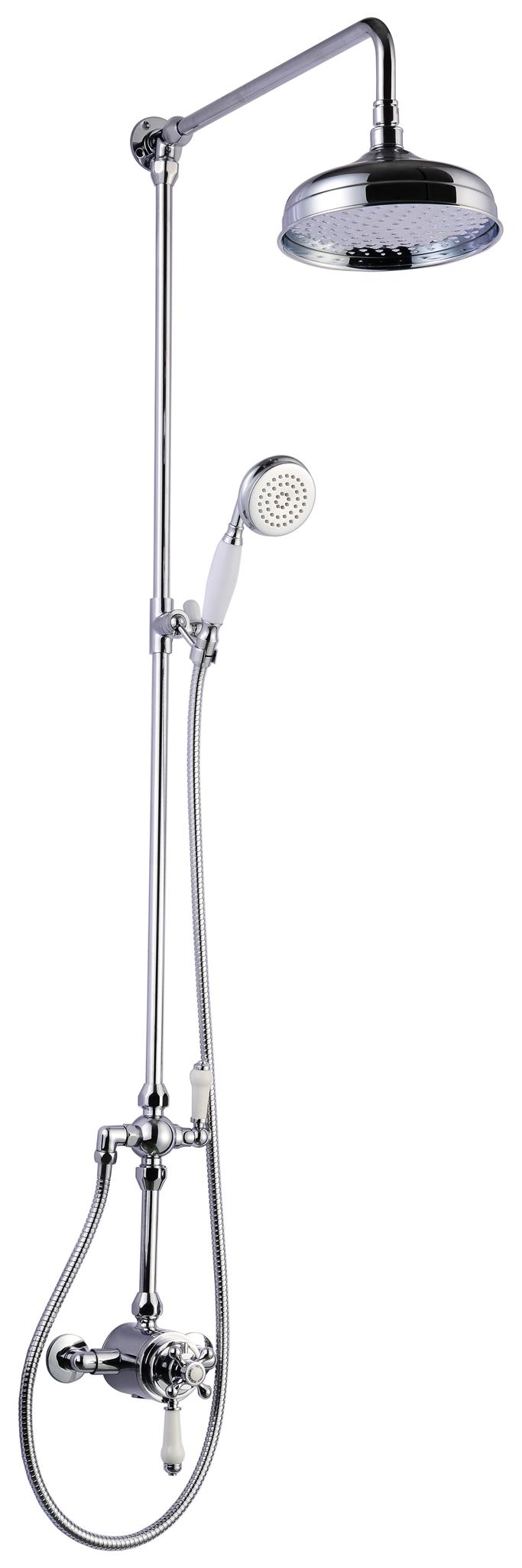 Best-Design Liberty "Canterbury" nostalgische thermostatische regendouche-opbouwset