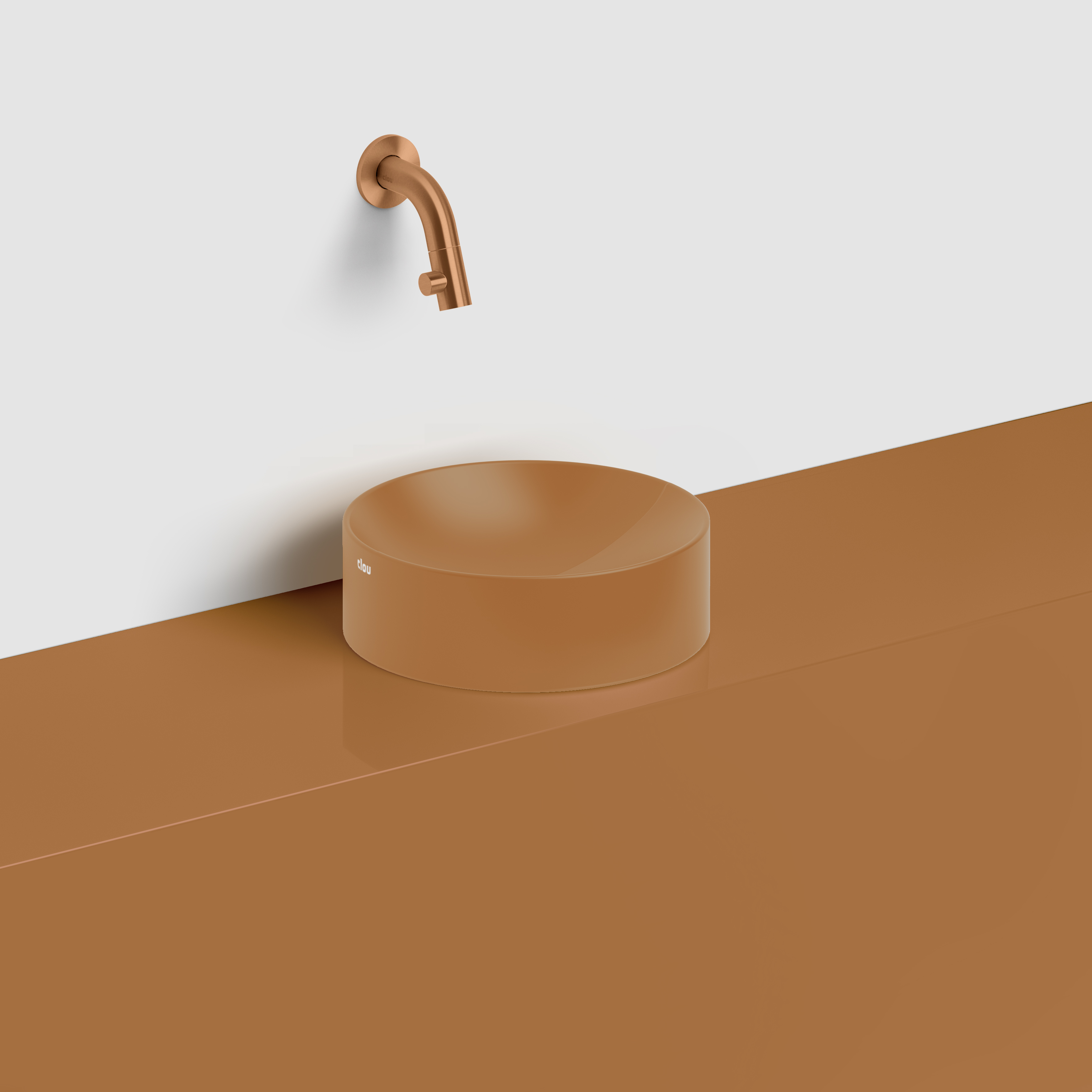 Vale fontein rond Ø22cm, mat italiaans zand keramiek
