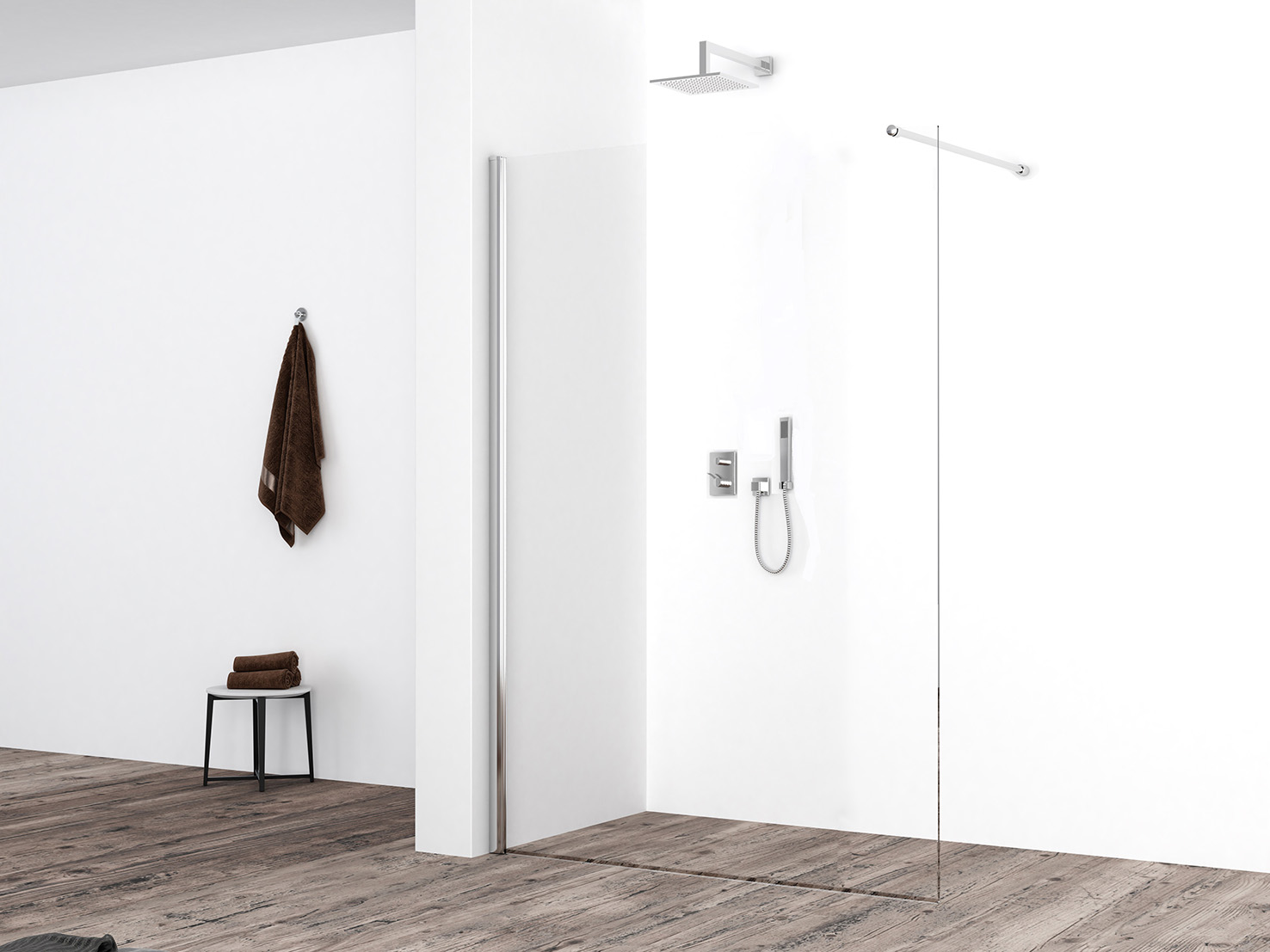 Eco inloopdouche 1200 x 2000 x 8 mm nano helder glas/chroom