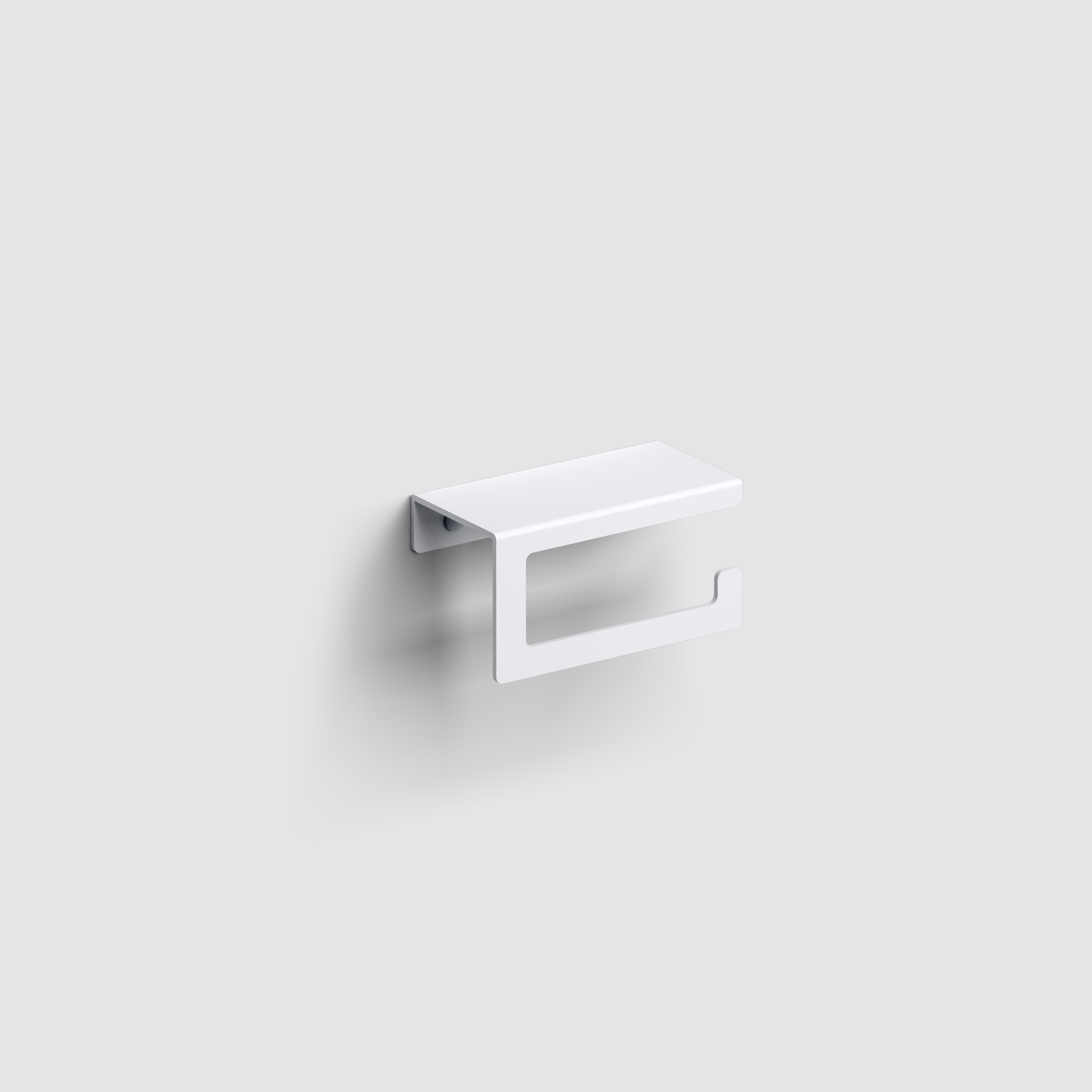 toiletrolhouder met cover, mat wit