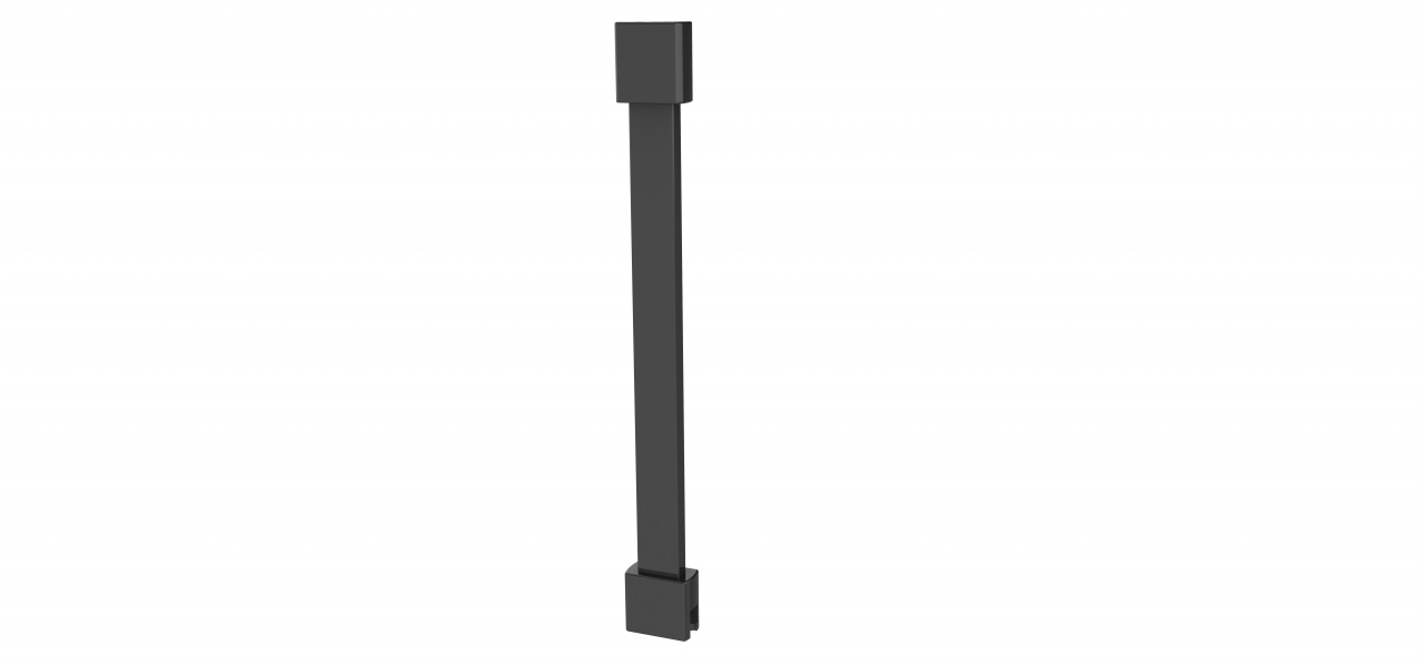 ST01 Zwarte stabilisatiestang plafond lengte 75 cm