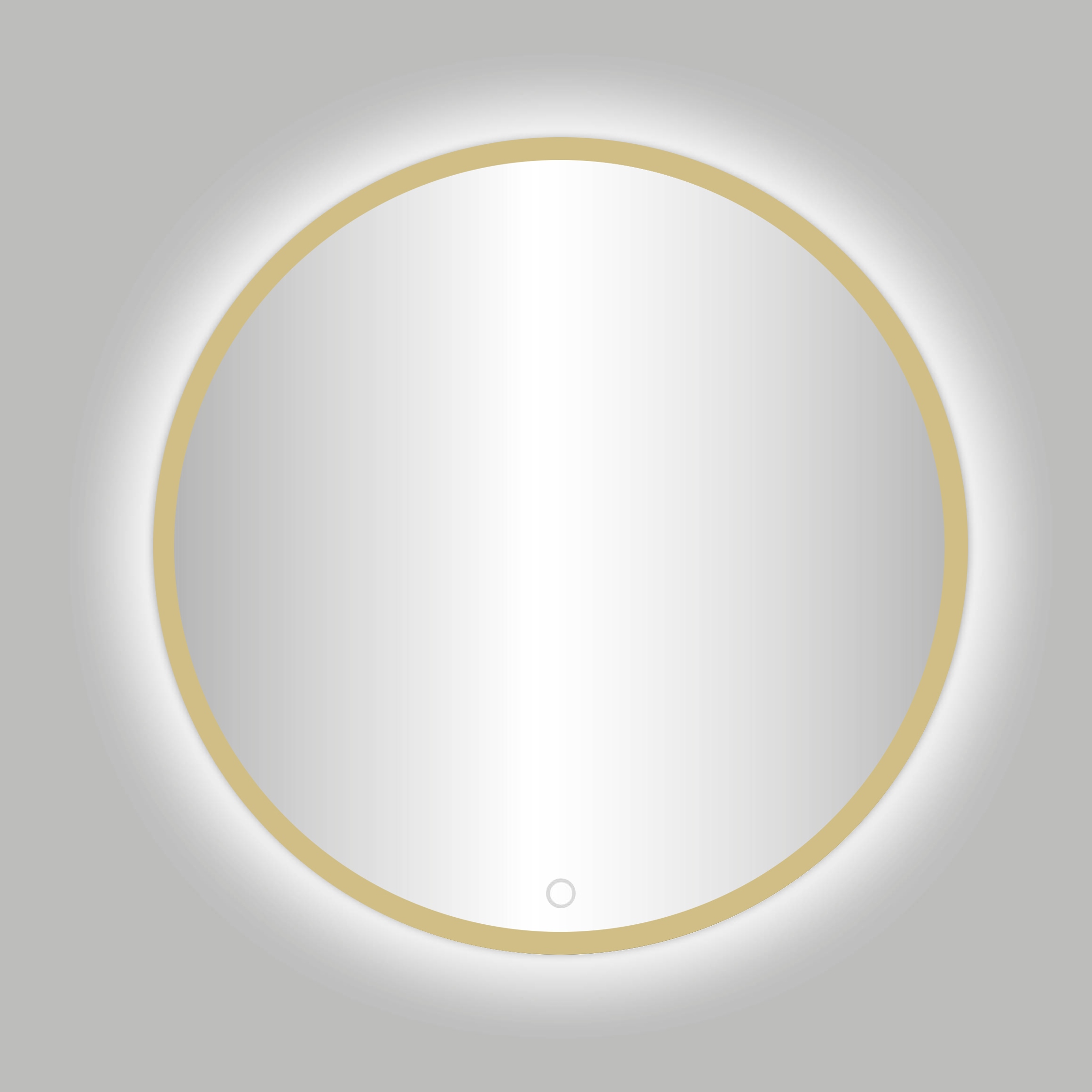 Best-Design Nancy "Rivoli" ronde spiegel incl. led verlichting Ø120cm mat-goud