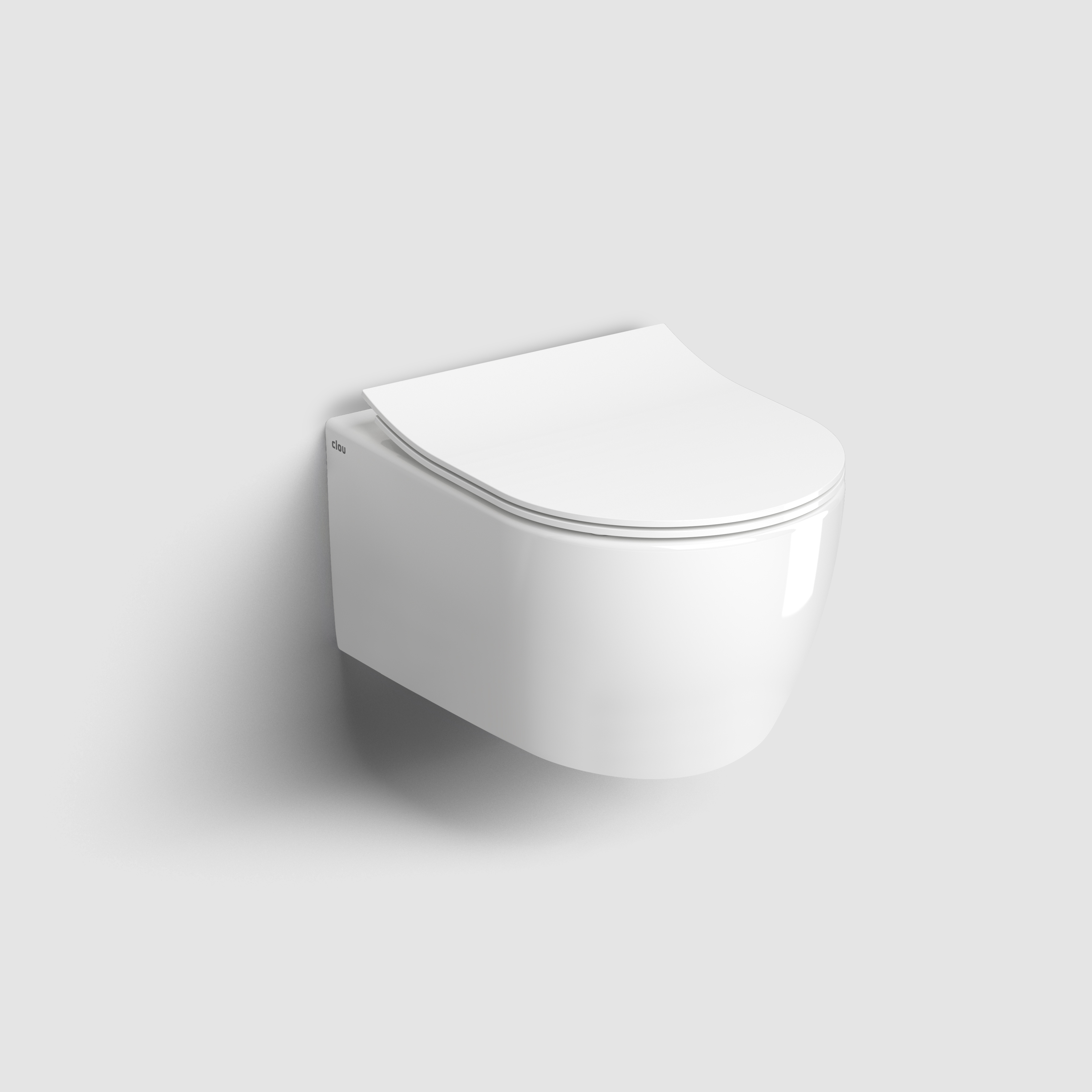 New Hammock randloos wandtoilet 49 cm met dunne softclose quick-release zitting, glanzend wit