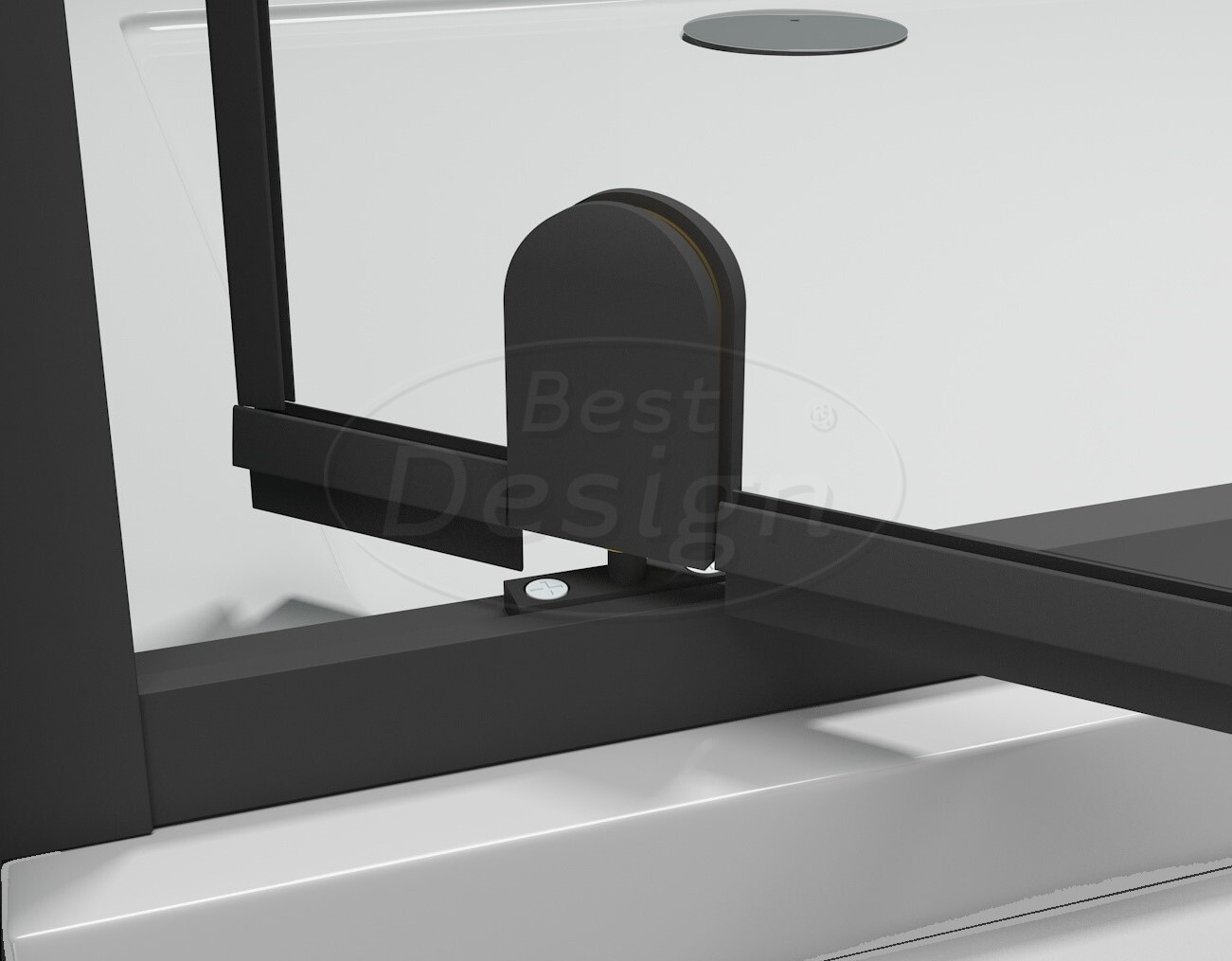 Best-Design scharnier zwart voor "Baron" Nisdeur" nr: 03
