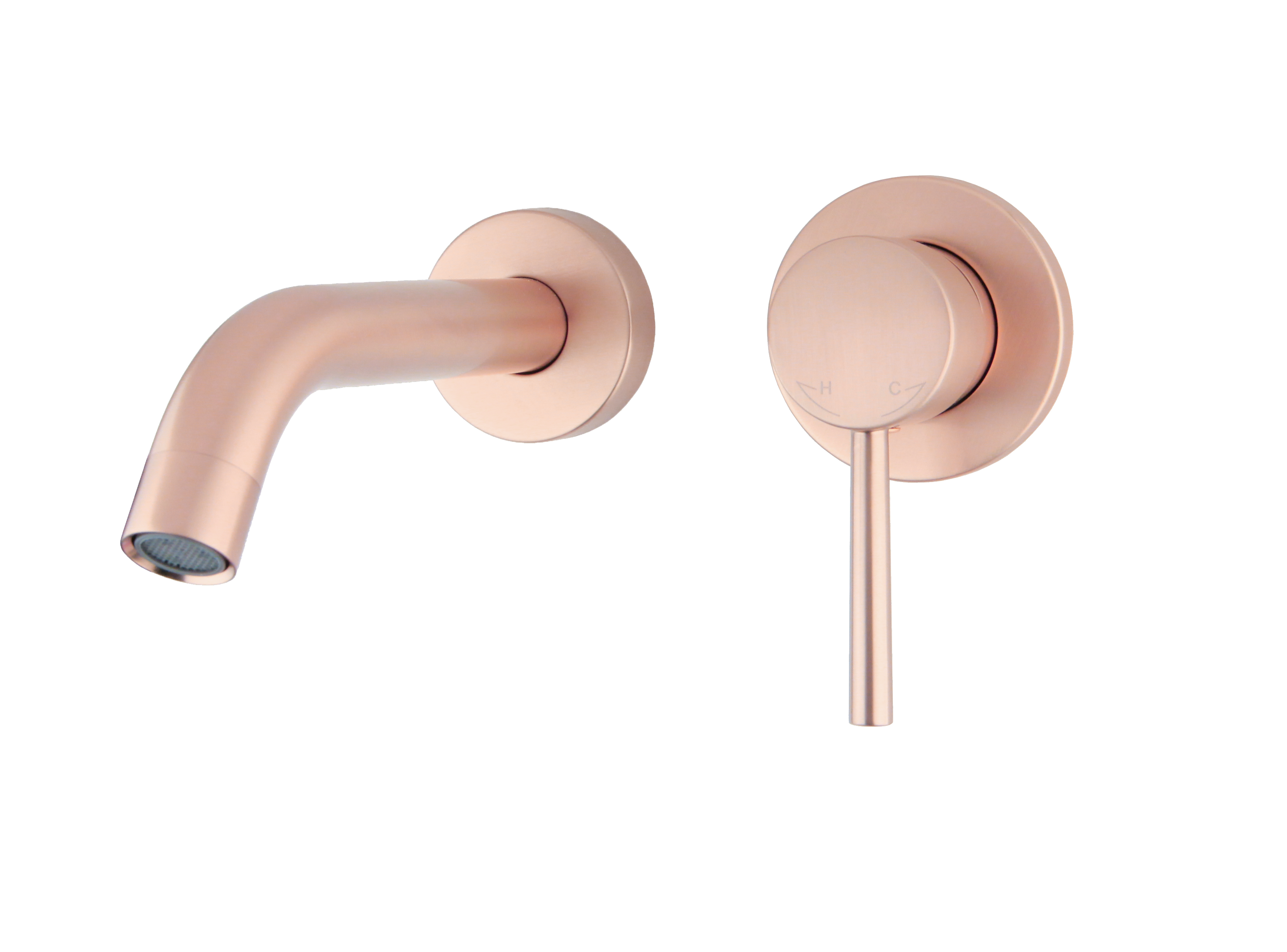 Best-Design "Lyon" inbouw-wandmengkraan uitl=20cm rosé-mat-goud