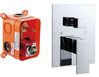 Best-Design Chrome "Monte" inbouw douchemengkraan + omstel 2 functies incl.Inb box