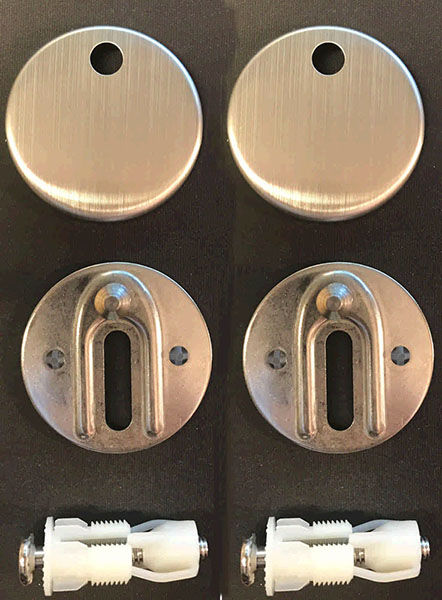 Flatline 2.0 bevestigingsset voor toiletzitting RVS