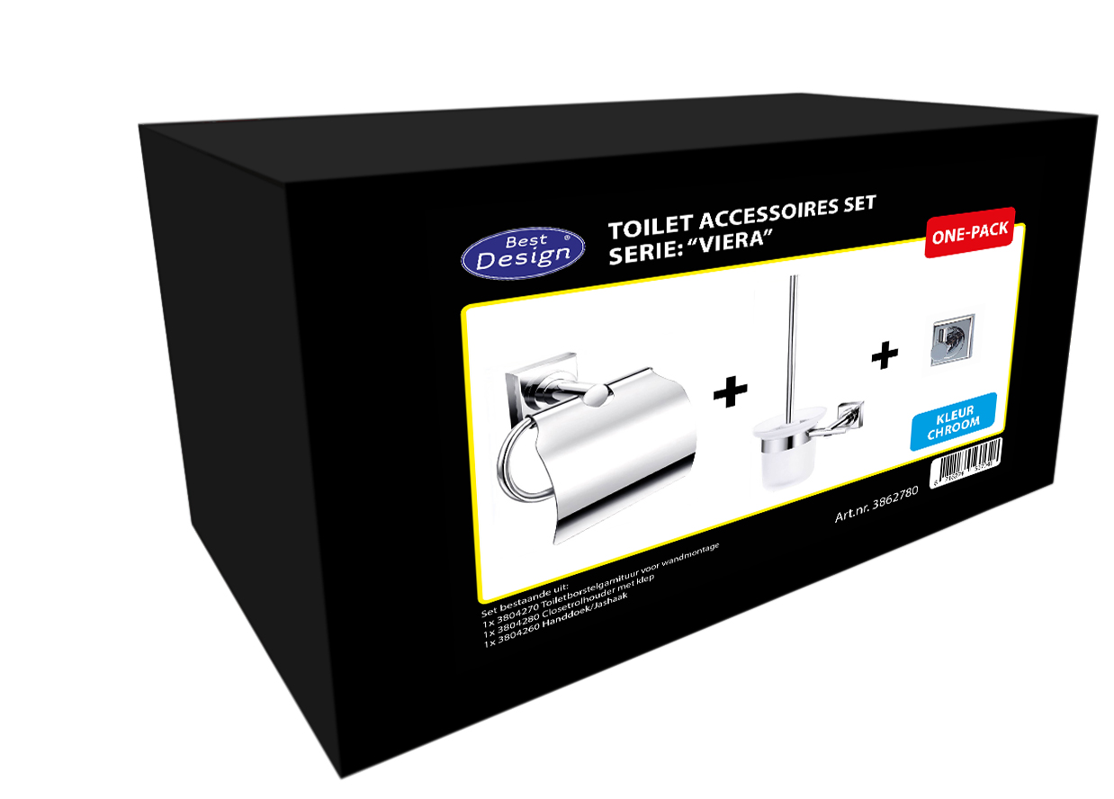 Best-Design One-Pack toilet accessoires set "Viera"