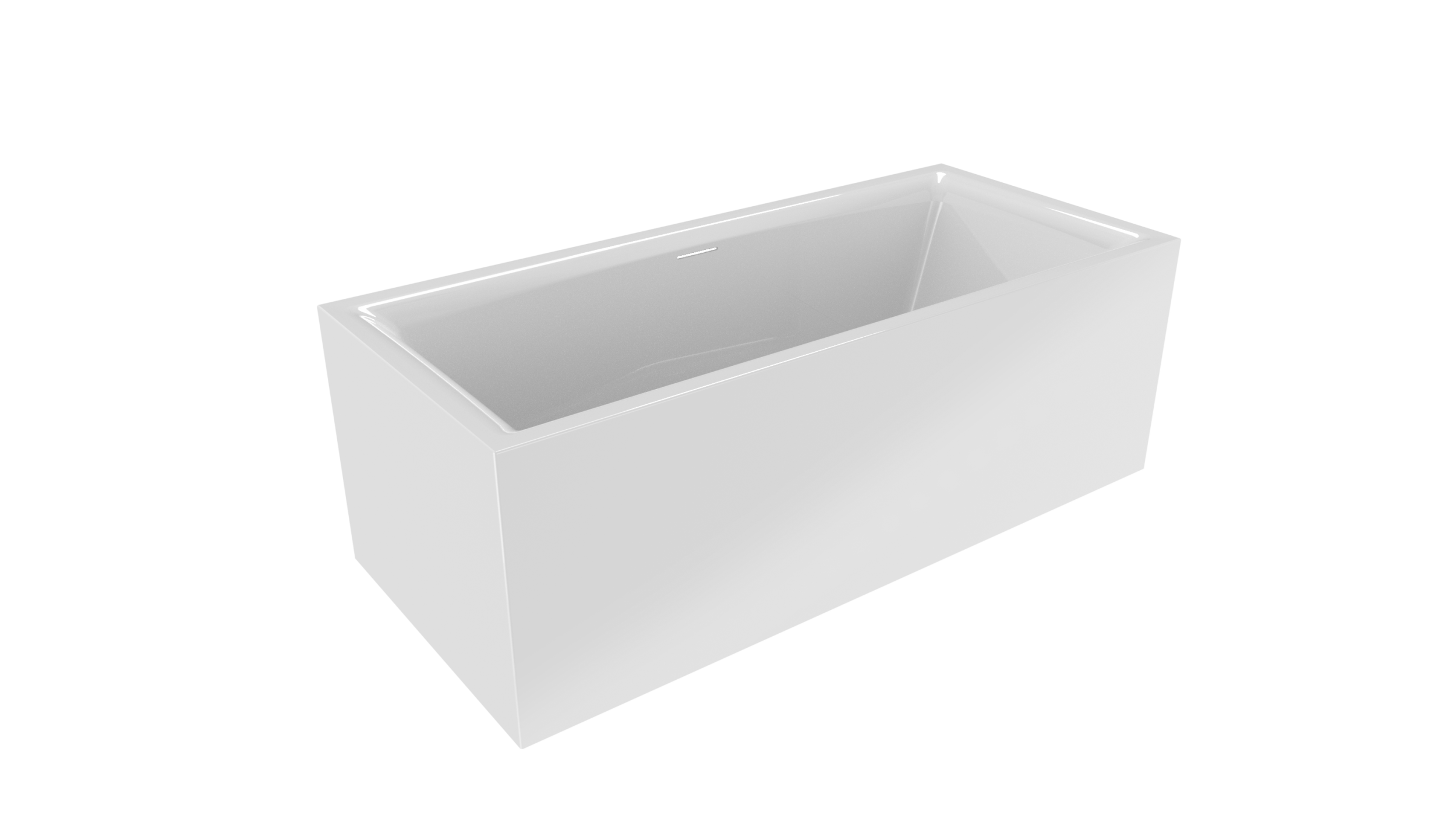 Riho Still Square Plug & Play vrijstaand bad 180x80x62 cm glanzend wit