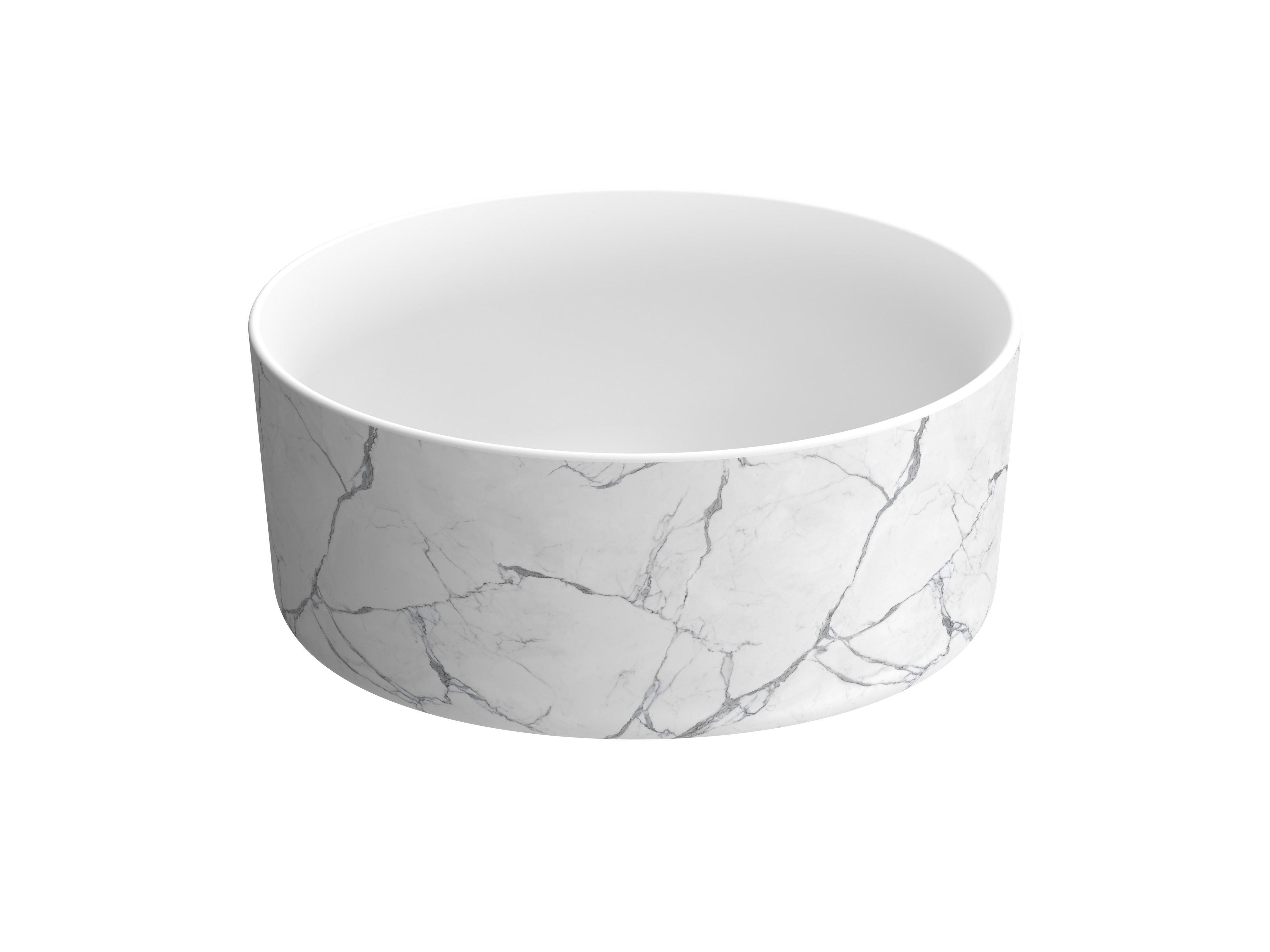 Best-Design "Bianco-Marble" opbouw-waskom