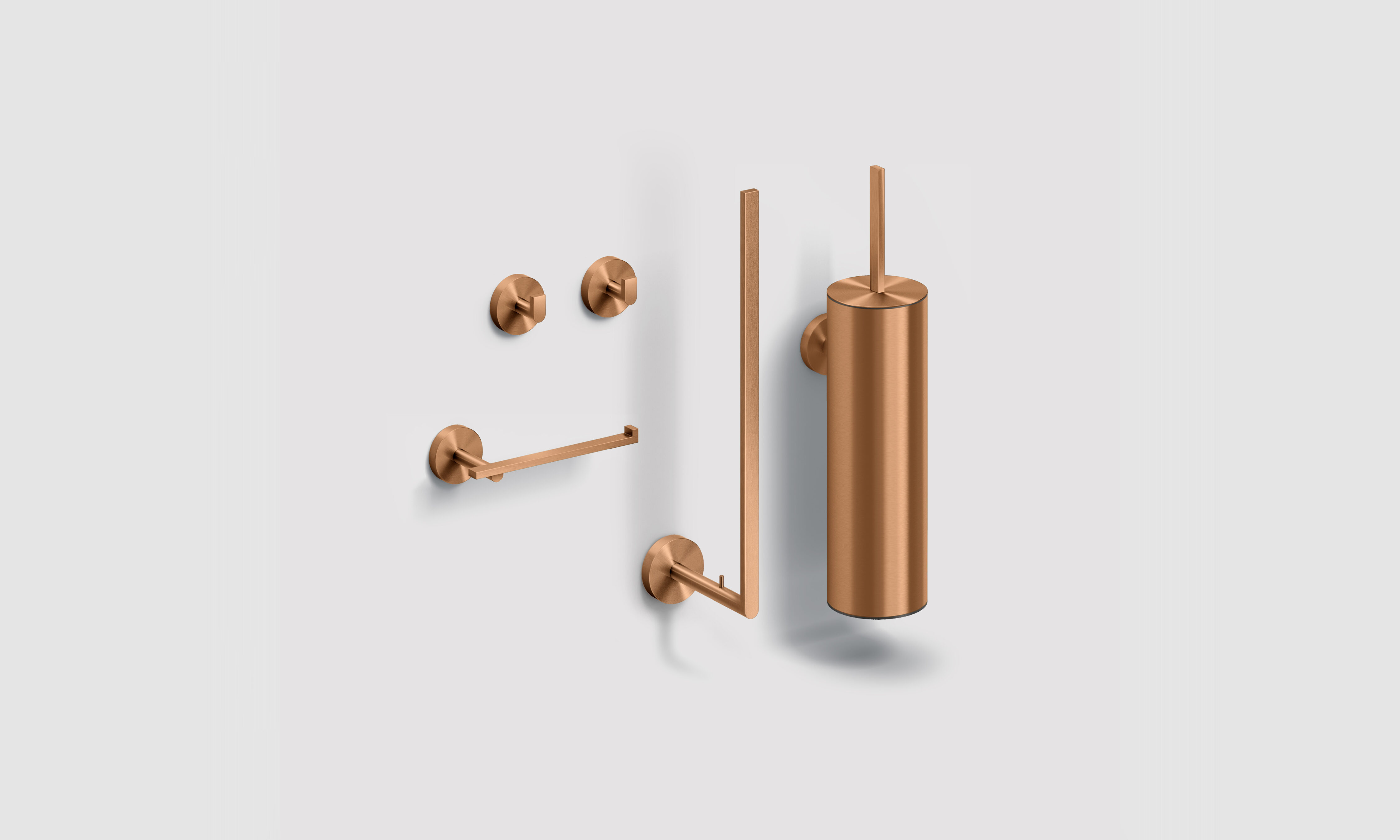 toilet accessoireset, brons geborsteld PVD