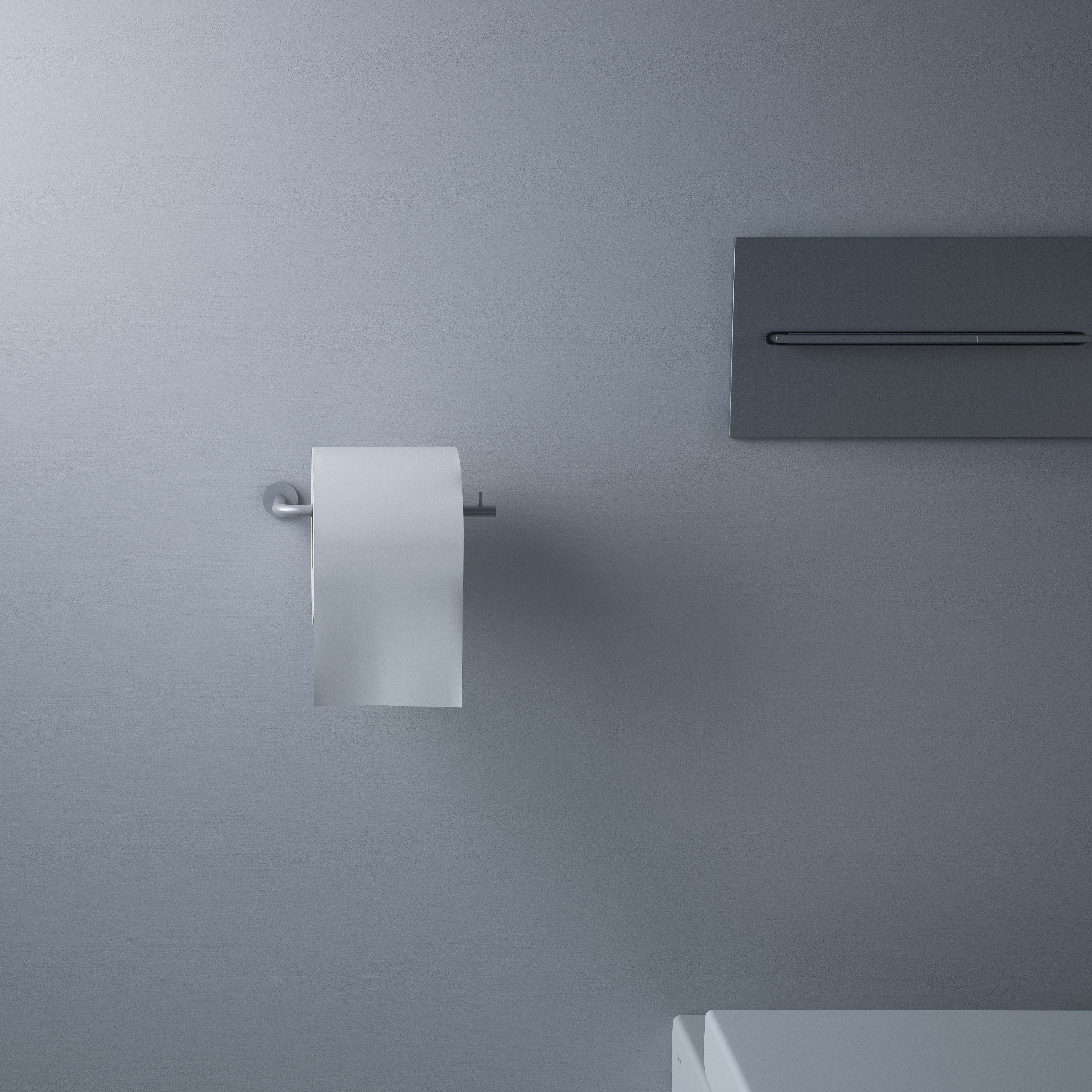 Slim toiletrolhouder zonder klep, geborsteld RVS