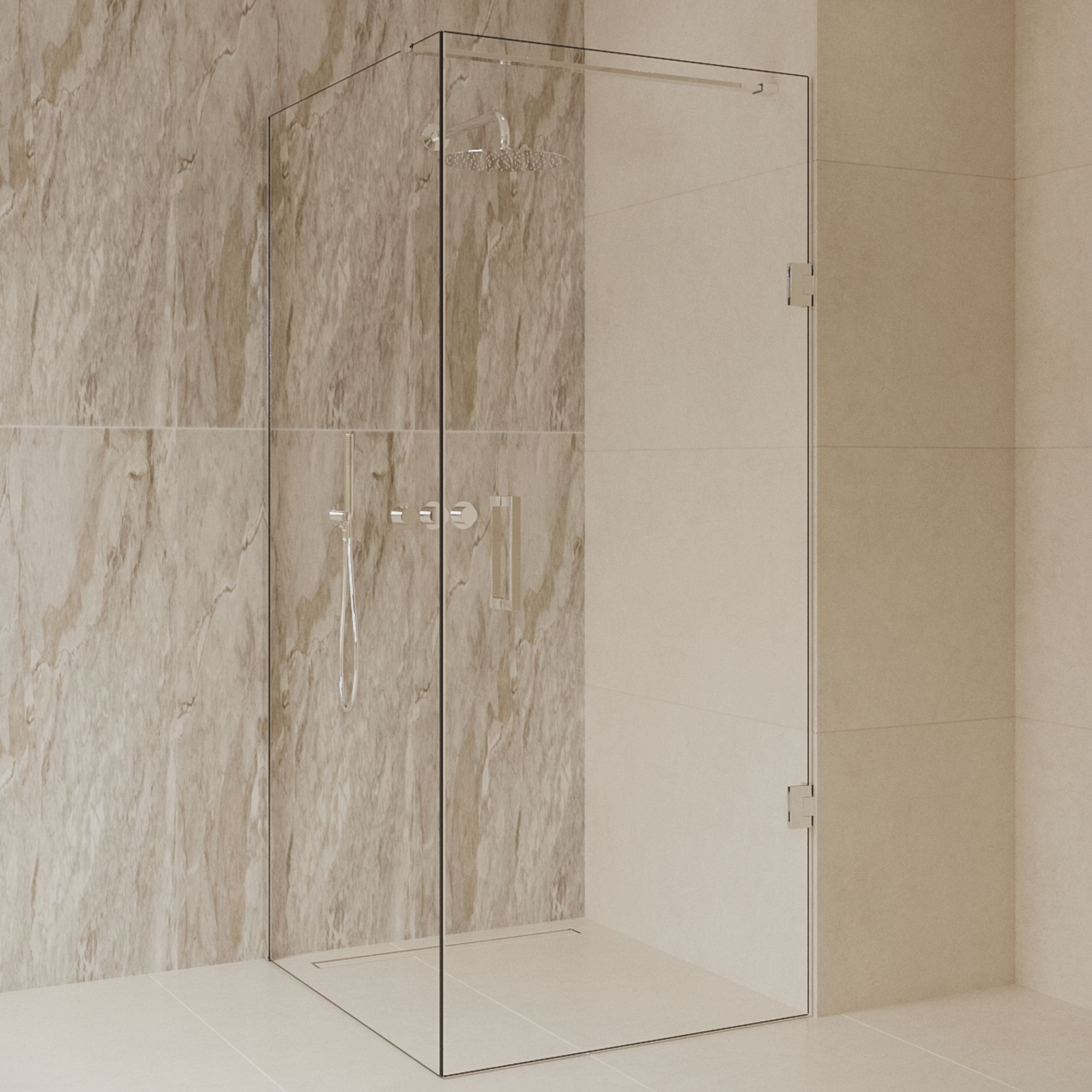 Best-Design 'Dalis-Chroom-Helder' douchecabine NANO 8mm glas 80 x 80 cm