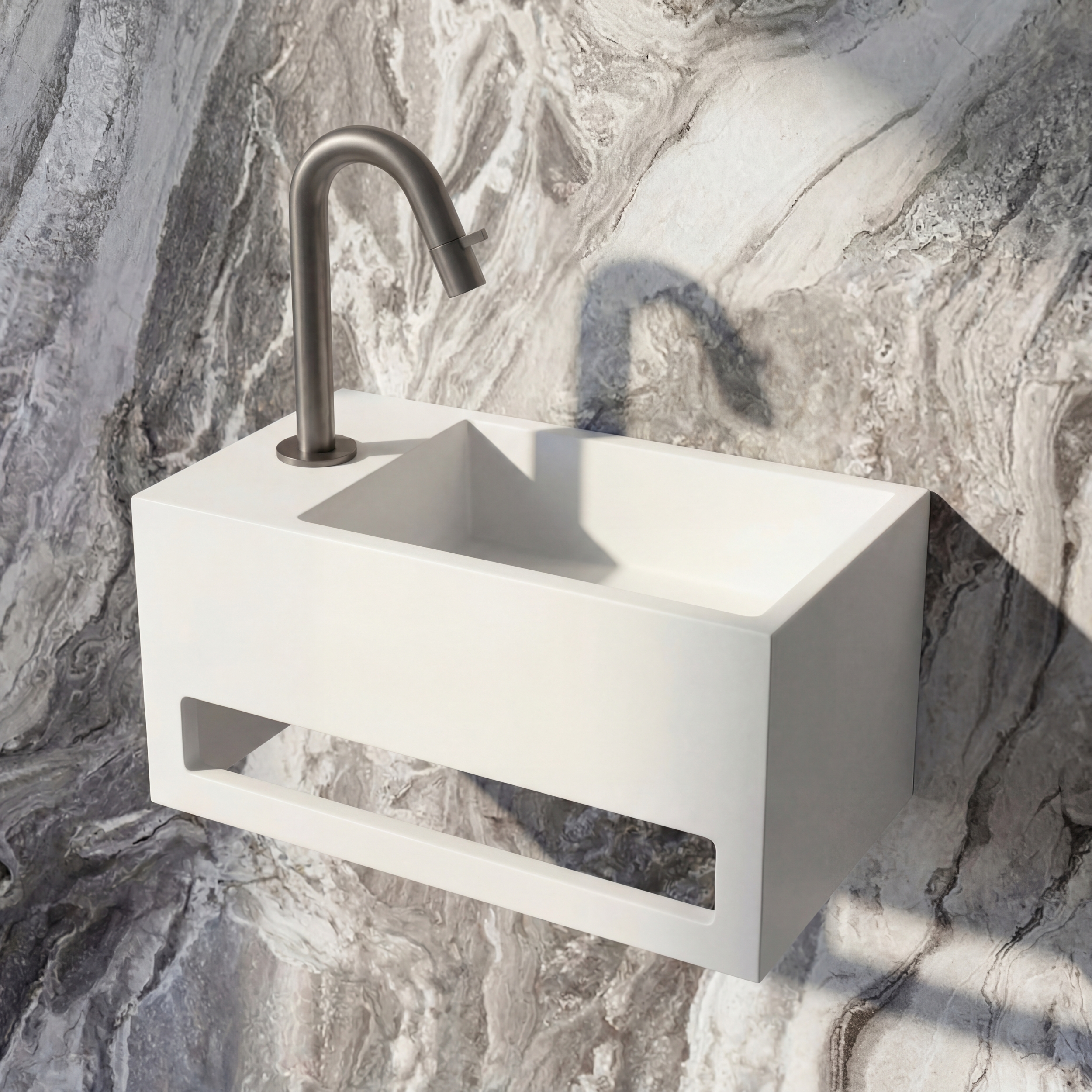 Best-Design "Mona-Links" fontein incl.handdoekhouder "Just-Solid" 33x18x16cm