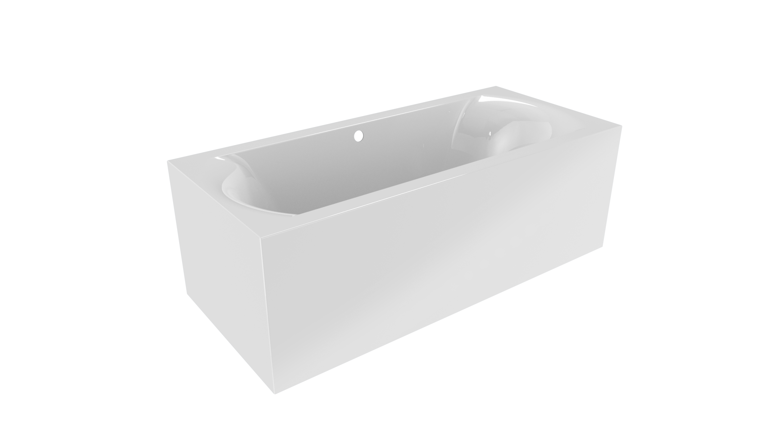 Riho Linares Plug & Play vrijstaand bad 160x70x62 cm glanzend wit