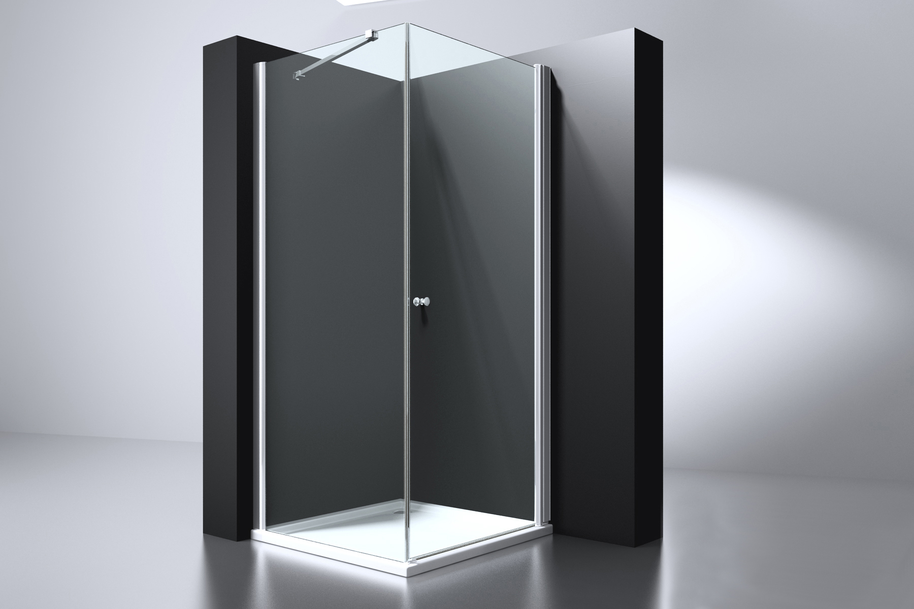 Best-Design "Erico" vierkante cabine met 1 swing deur 90x90x200cm NANO glas 6mm