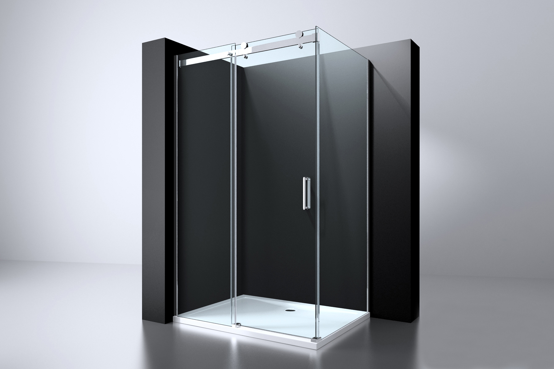 Best-Design "Erico-Rechthoek" cabine schuifdeur & wand 118x90x200cm NANO glas 8mm