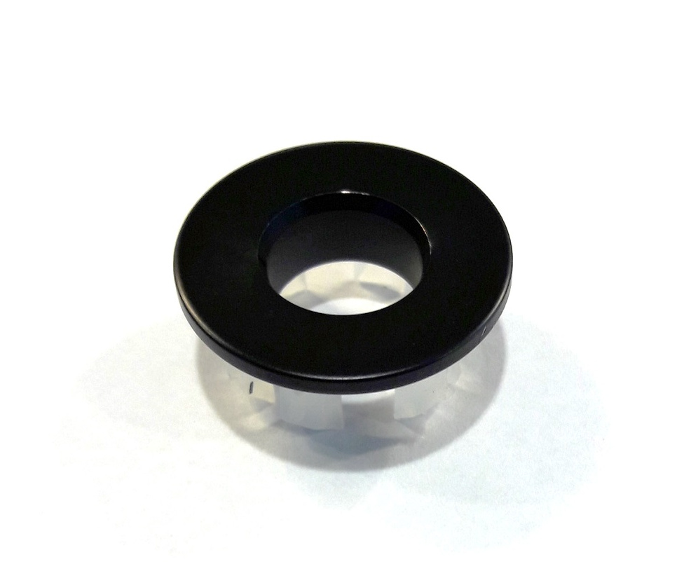 Best-Design "Nero" messing-mat-zwart inzet/overloop ring (open) tbv.wastafel/kom