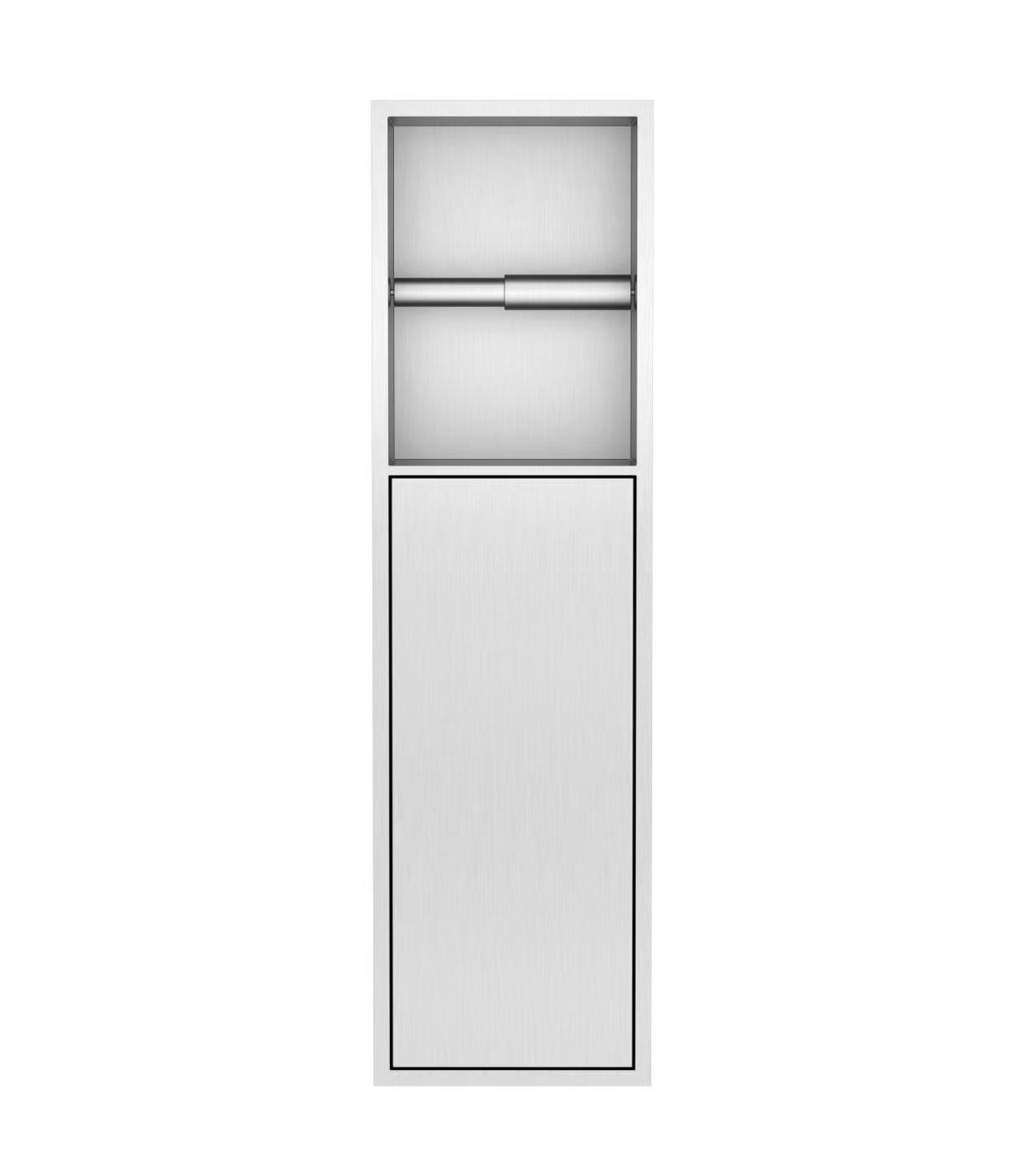 Best-Design Ore "Zione" inbouw-closetrolhouder incl. deur 60x17x12 cm RVS-304
